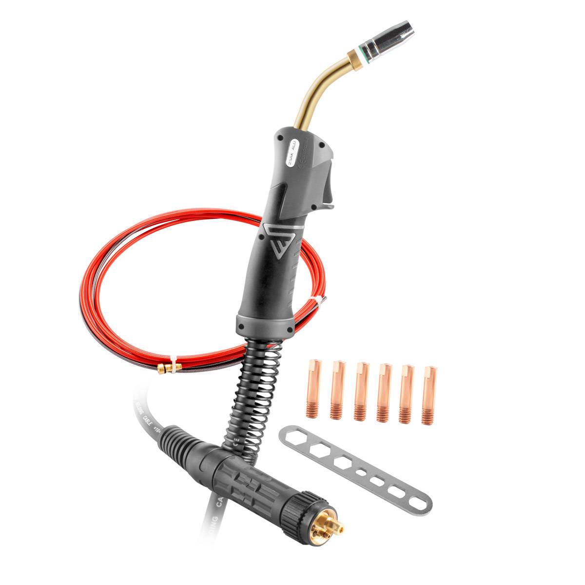 STAHLWERK Schweißbrenner MIG MAG AK25/MB25 für Aluminium mit 3 m Schlauchpaket