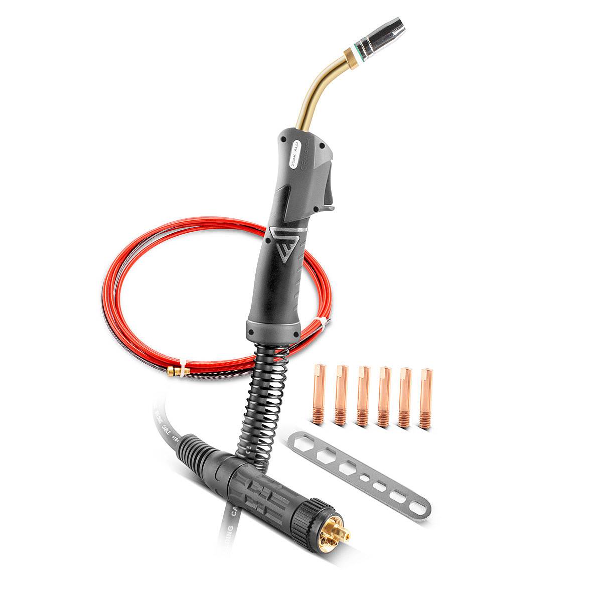 STAHLWERK Schweißbrenner MIG MAG AK25/MB25 für Aluminium mit 3 m Schlauchpaket