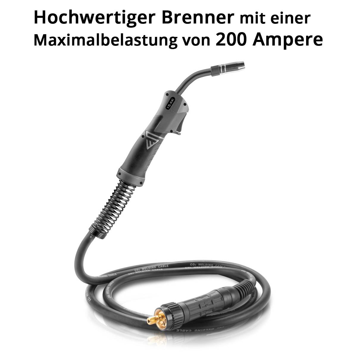 STAHLWERK Schweißbrenner AK15 MB15 3 m Schlauchpaket für MIG MAG Schweißgeräte