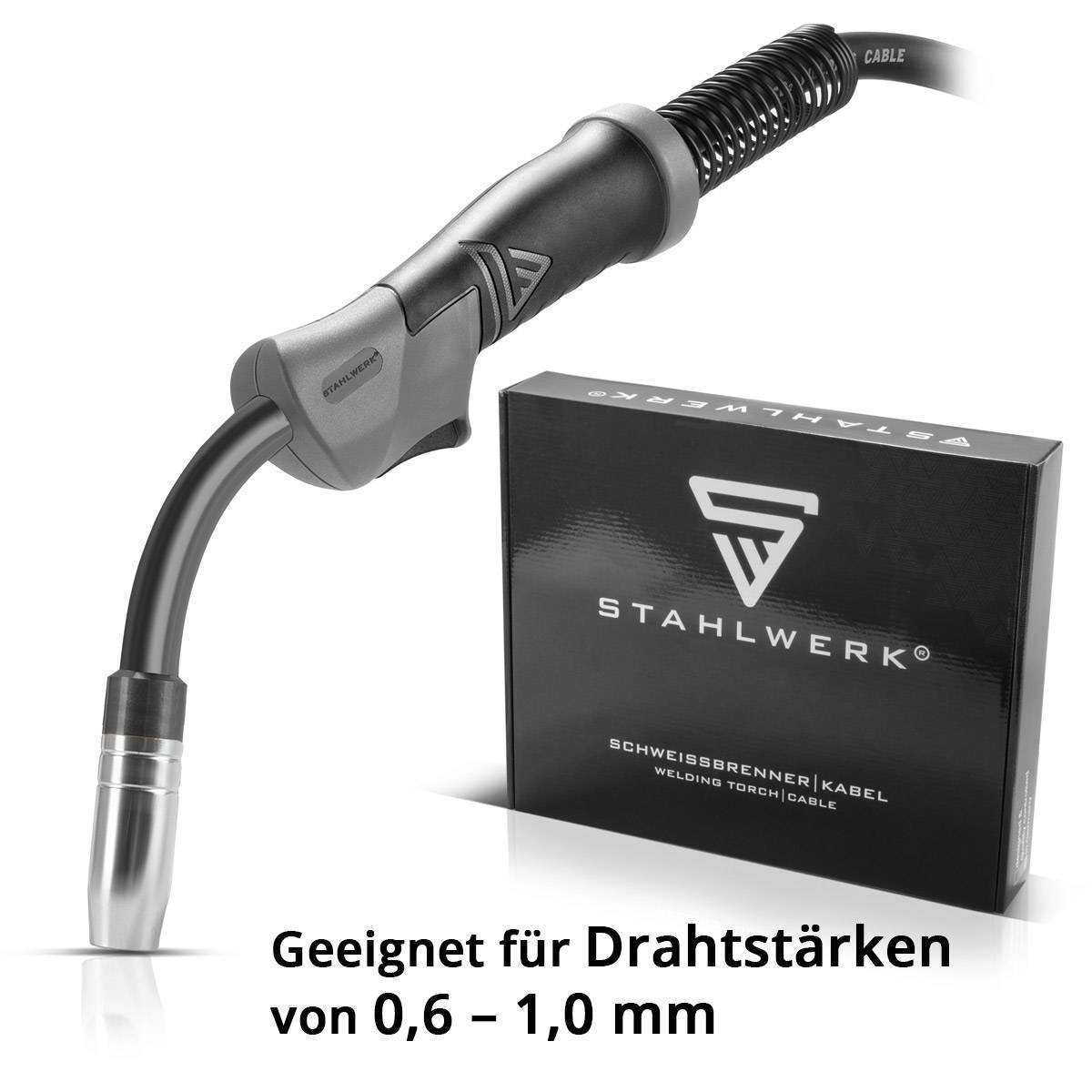 STAHLWERK Schweißbrenner AK15 MB15 3 m Schlauchpaket für MIG MAG Schweißgeräte