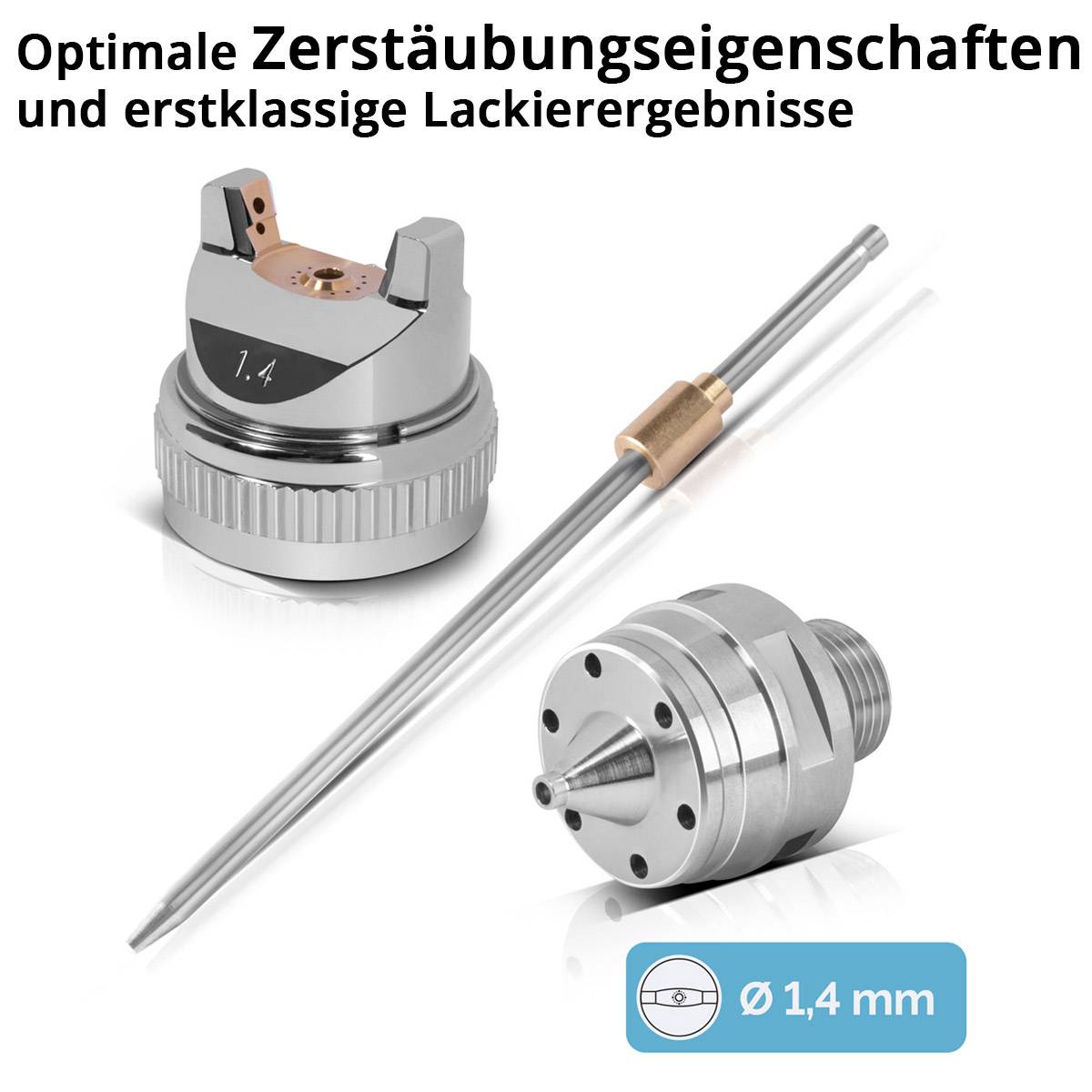 STAHLWERK Düsensatz 1,4 mm Düse für Lackierpistole