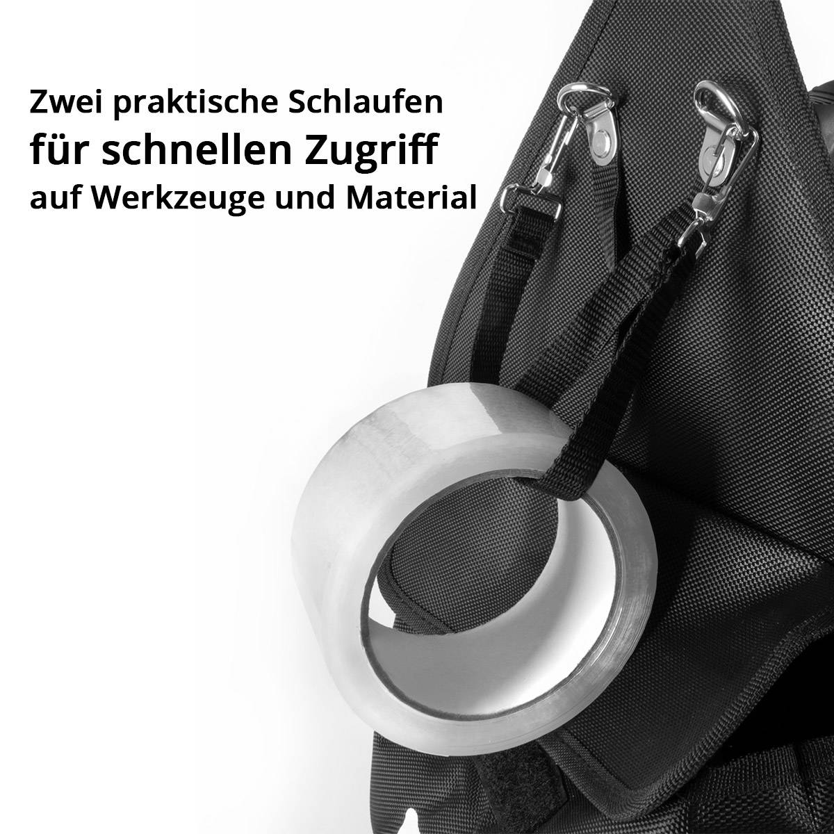 STAHLWERK Werkzeugtasche mit 11 Außentaschen und 2 großen Innenfächern