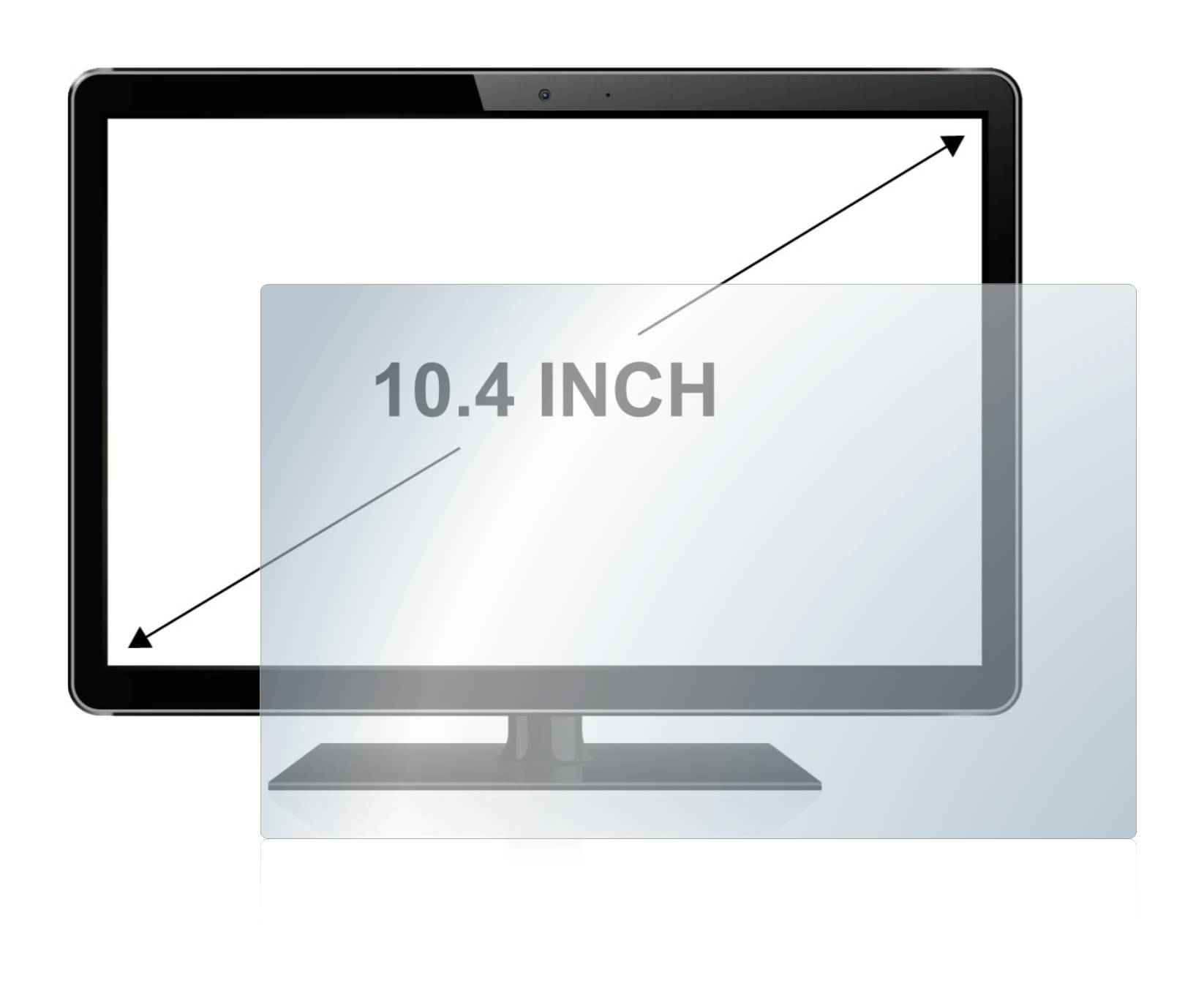 BROTECT AirGlass Glas Schutz-Folie für Kassensysteme mit 10.4 Zoll Displays [210 mm x 158 mm, 4:3] - Schutzglas