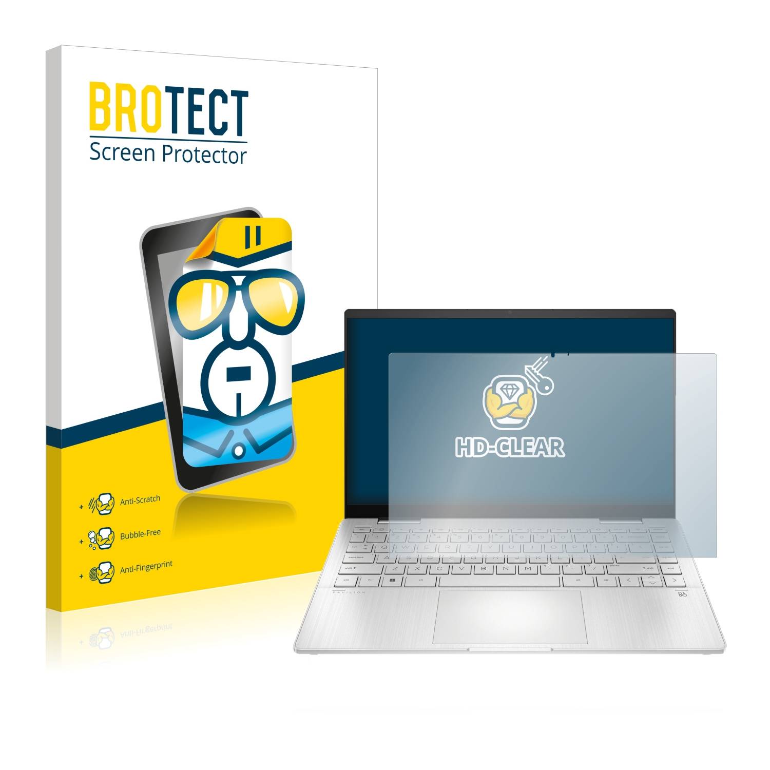 BROTECT Schutzfolie für HP Pavilion x360 2-in-1 (14-ekX) Folie Klar Transparent