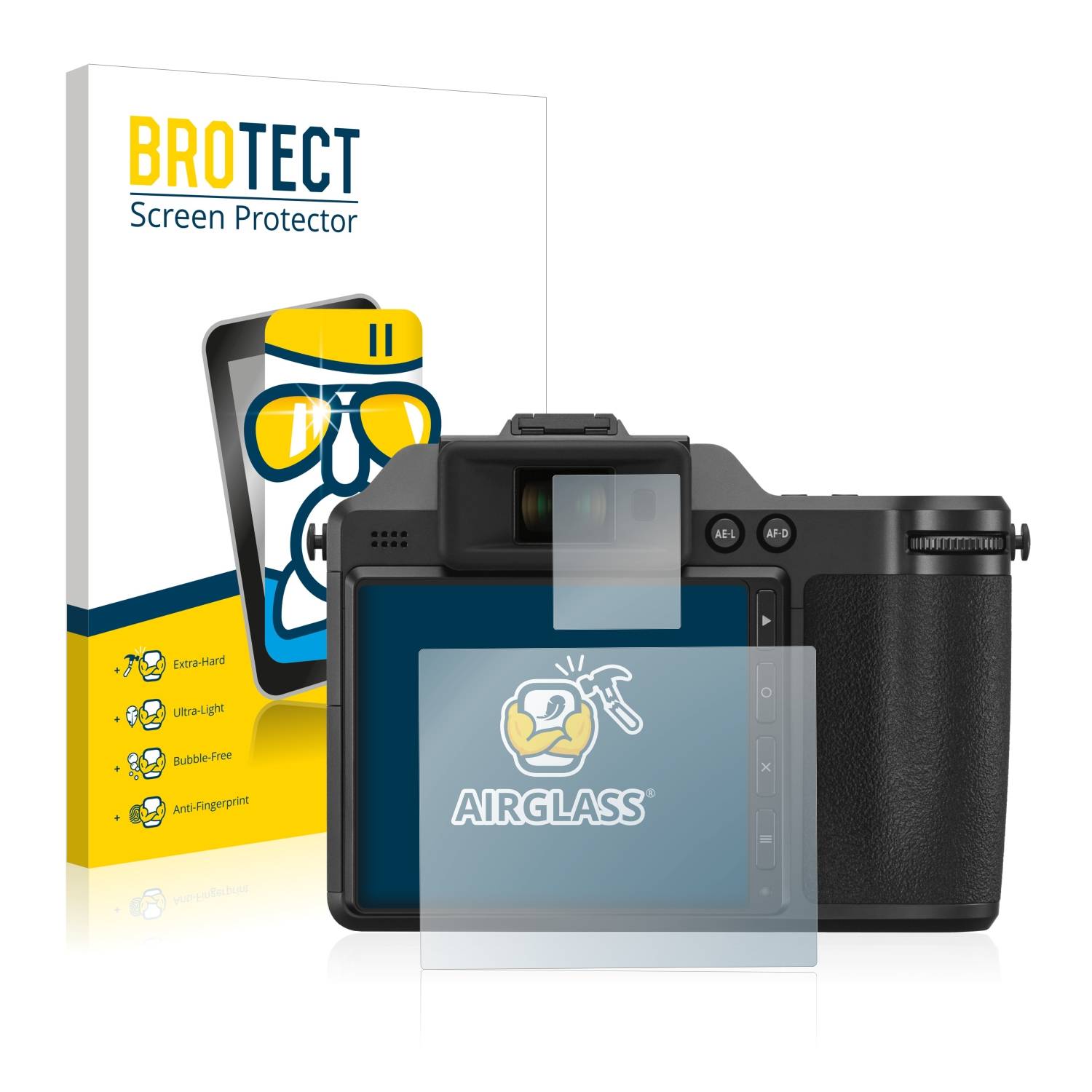 BROTECT AirGlass Flexible Schutz Glas Folie für Fujifilm X-H2 Klar Transparent