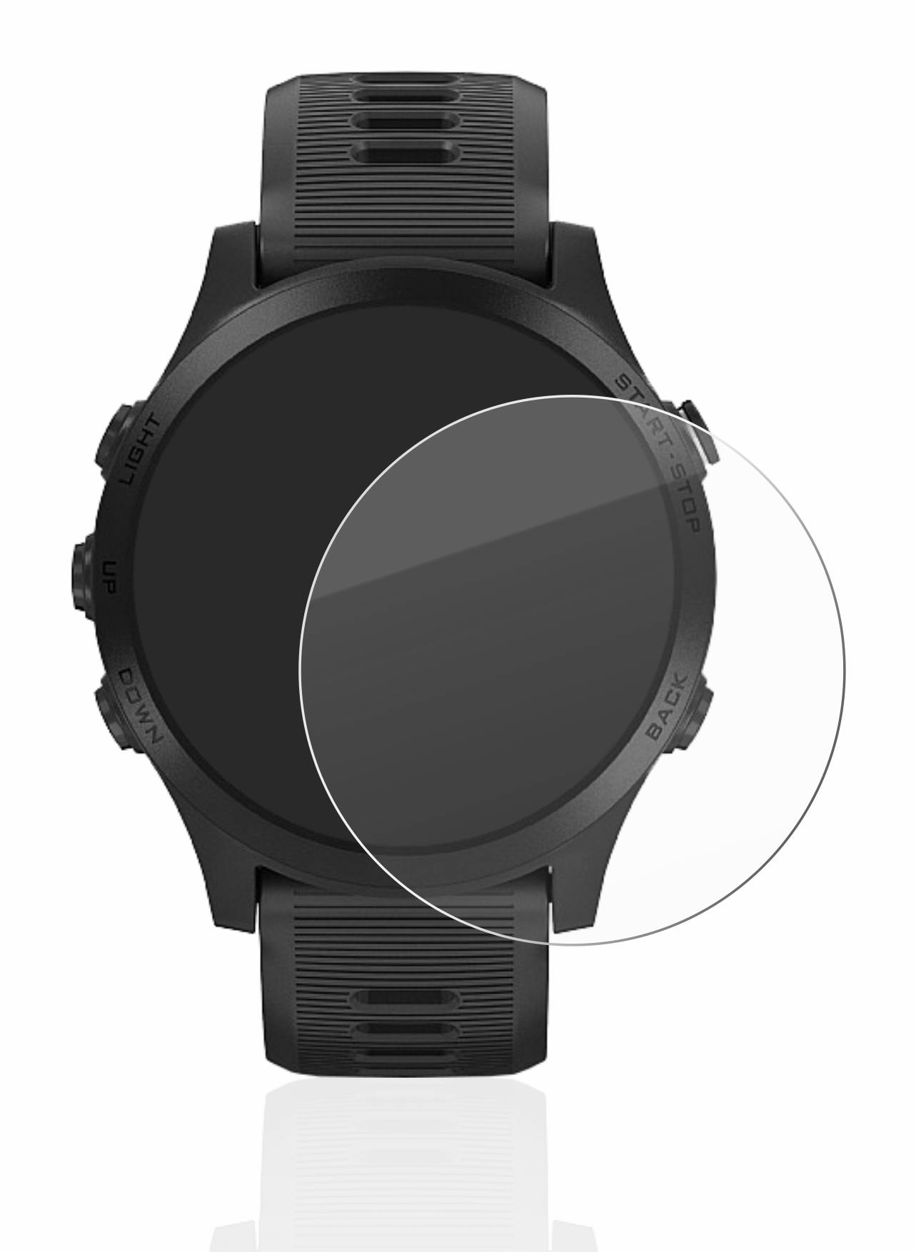 upscreen Hybrid Glas Schutz-Folie für Garmin Forerunner 945