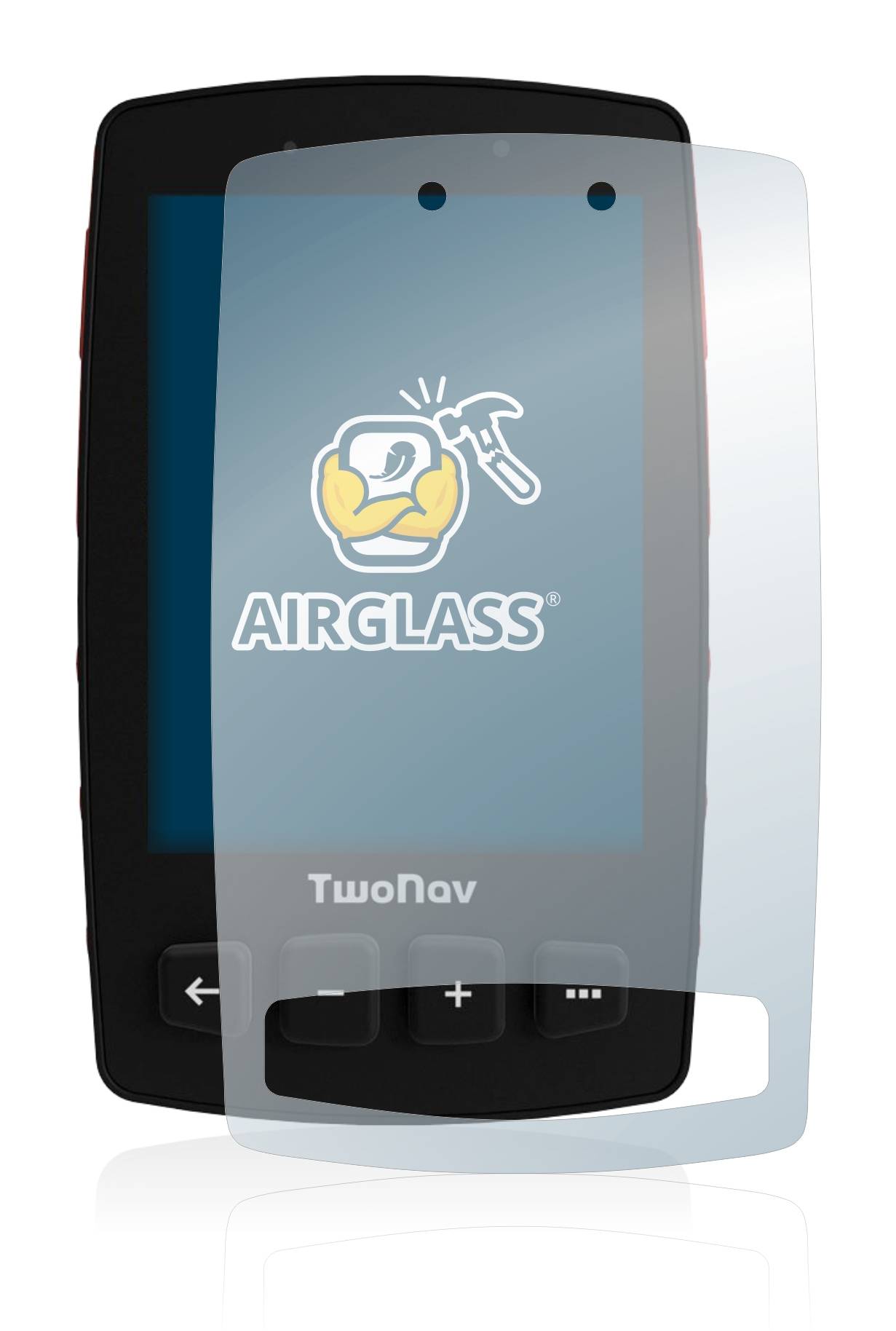 BROTECT AirGlass Flexible Schutz Glas Folie für TwoNav Trail 2 Klar Transparent