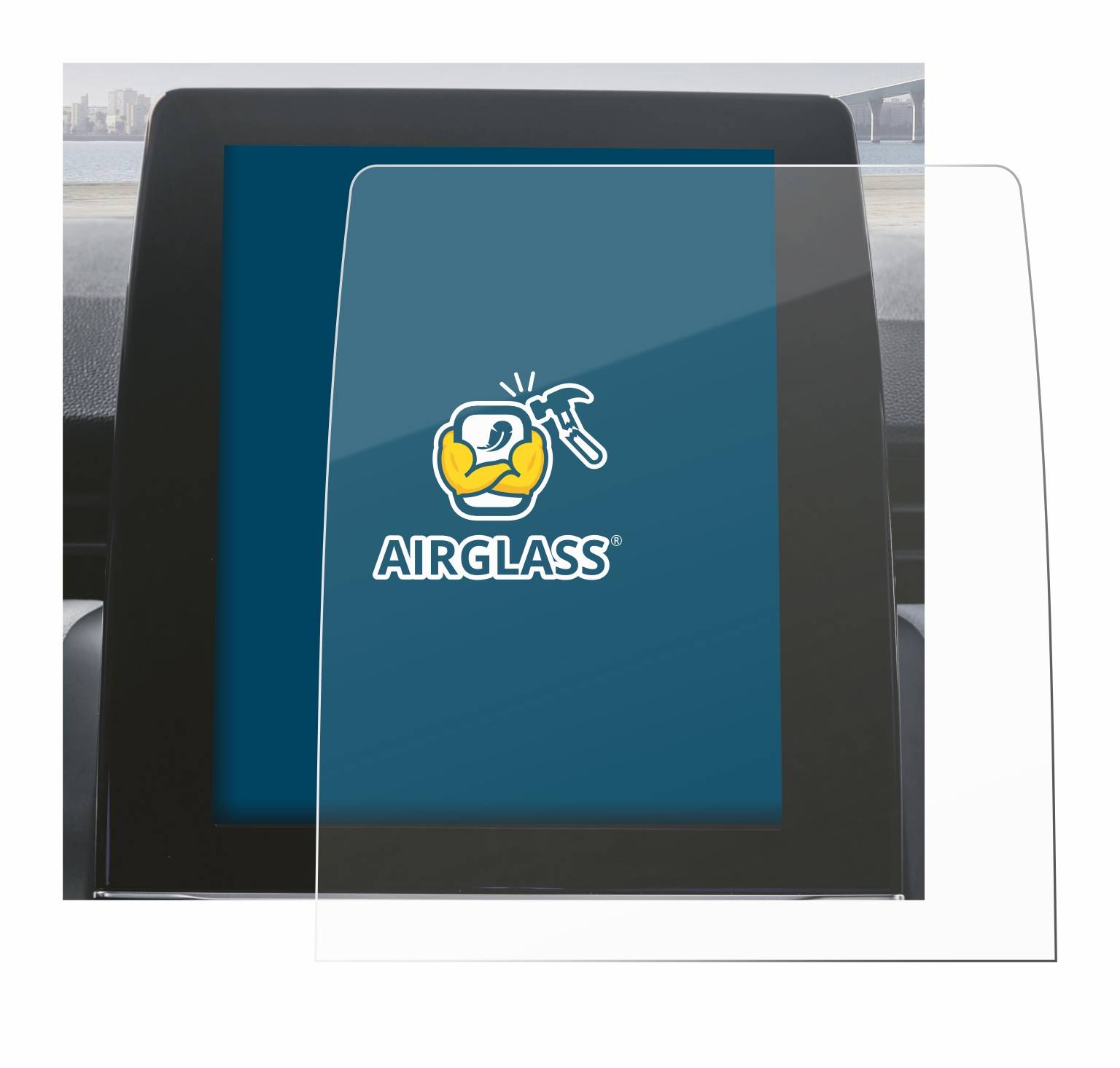 BROTECT AirGlass Glas Panzer-Folie für Renault Captur 2 2020 Easy Link 9.3 - Schutzglas