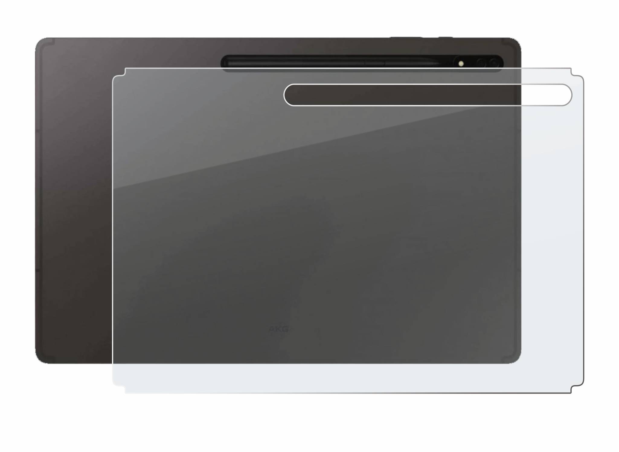BROTECT AirGlass Matt Glas Schutz Folie für Samsung Galaxy Tab S8 Ultra 5G (Rückseite)