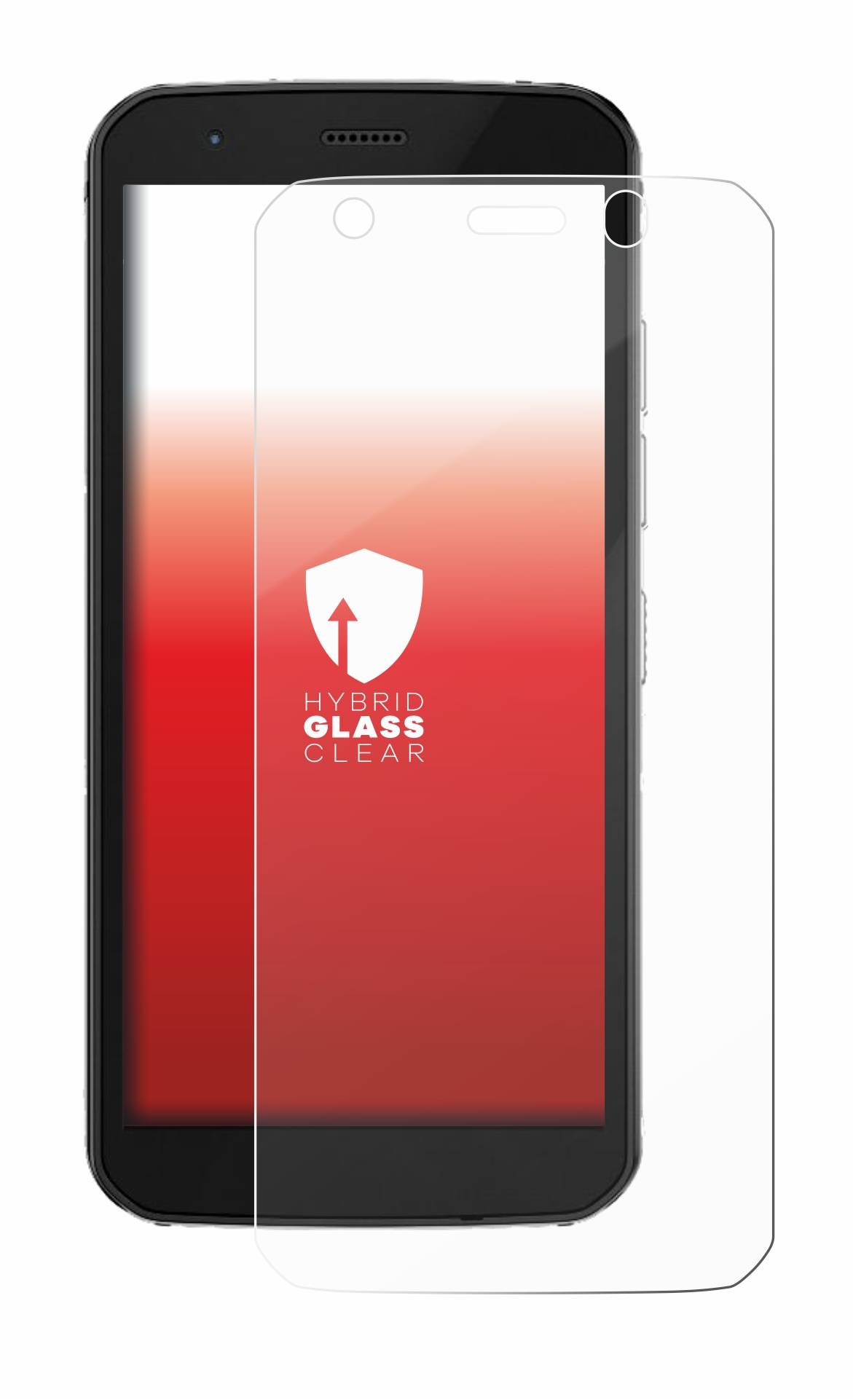 upscreen Hybrid Glas Schutz-Folie für Caterpillar Cat S52