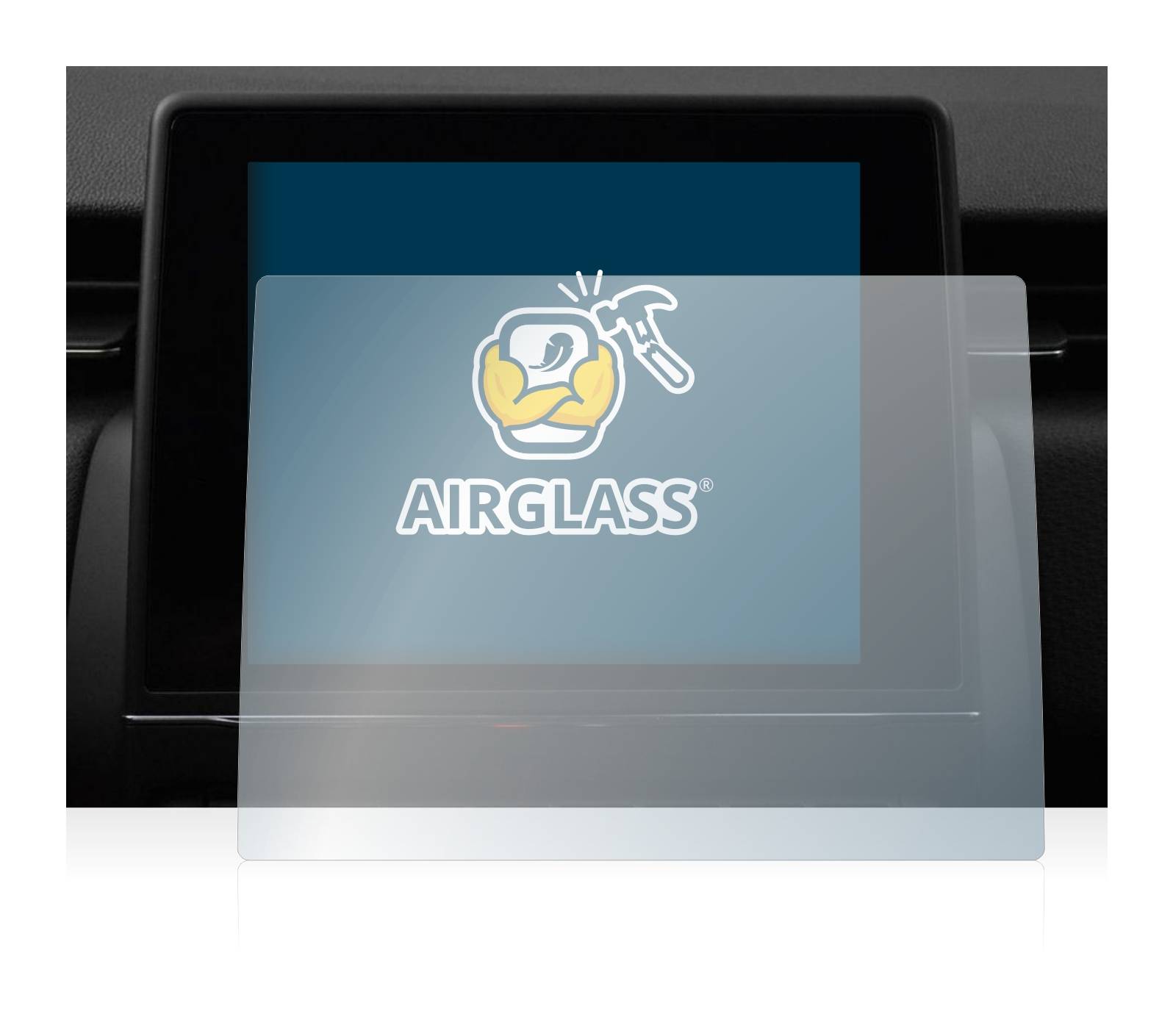 BROTECT AirGlass Flexible Schutz Glas Folie für Renault Zoe Easy Link 7" Klar Transparent