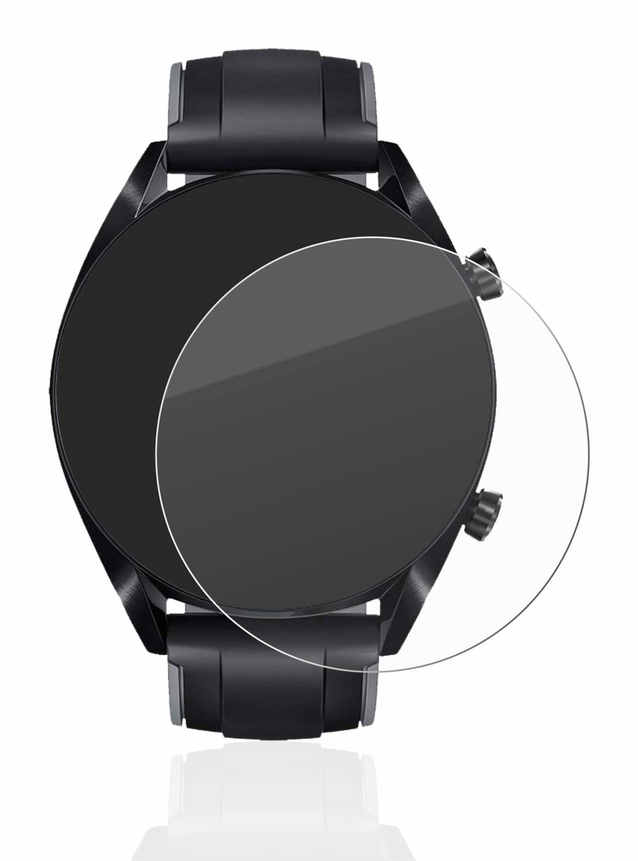 upscreen Hybrid Glas Schutz-Folie für Huawei Watch GT 2 (46 mm)