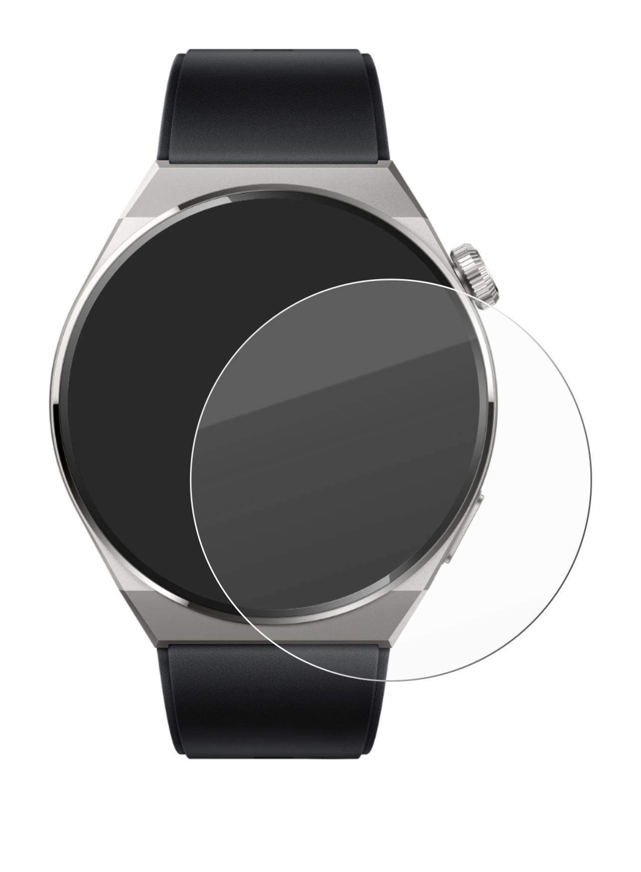upscreen Hybrid Glas Schutz-Folie für Huawei Watch GT 3 Pro Titanium (46mm)