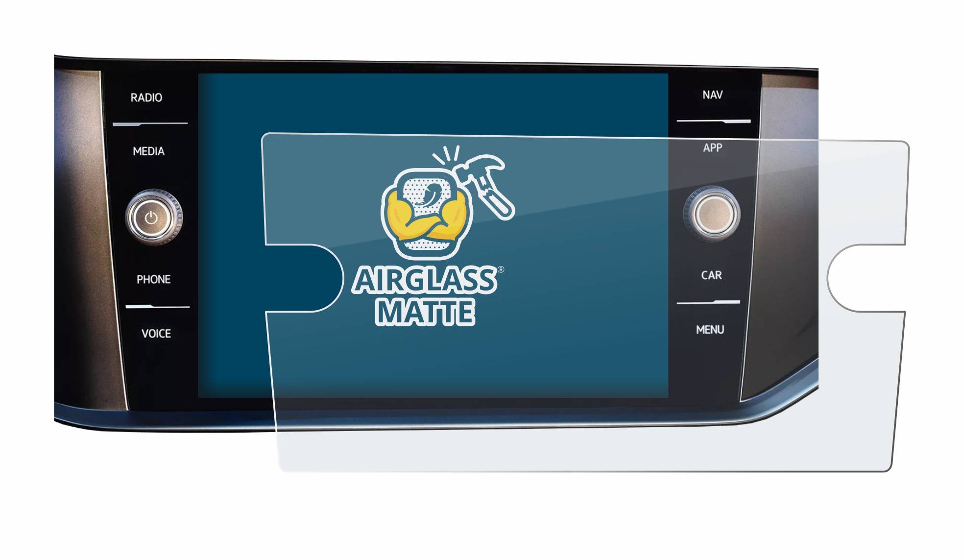 BROTECT AirGlass Matt Glas Schutz Folie für Volkswagen T-Cross 2022 Discover Media 8