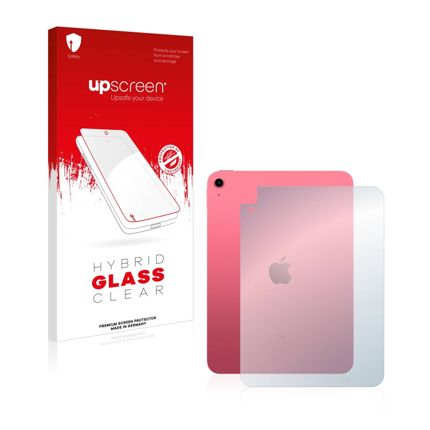 upscreen Hybrid Glas Schutz-Folie für Apple iPad 10.9 2022 WiFi (Rückseite, 10. Gen.)