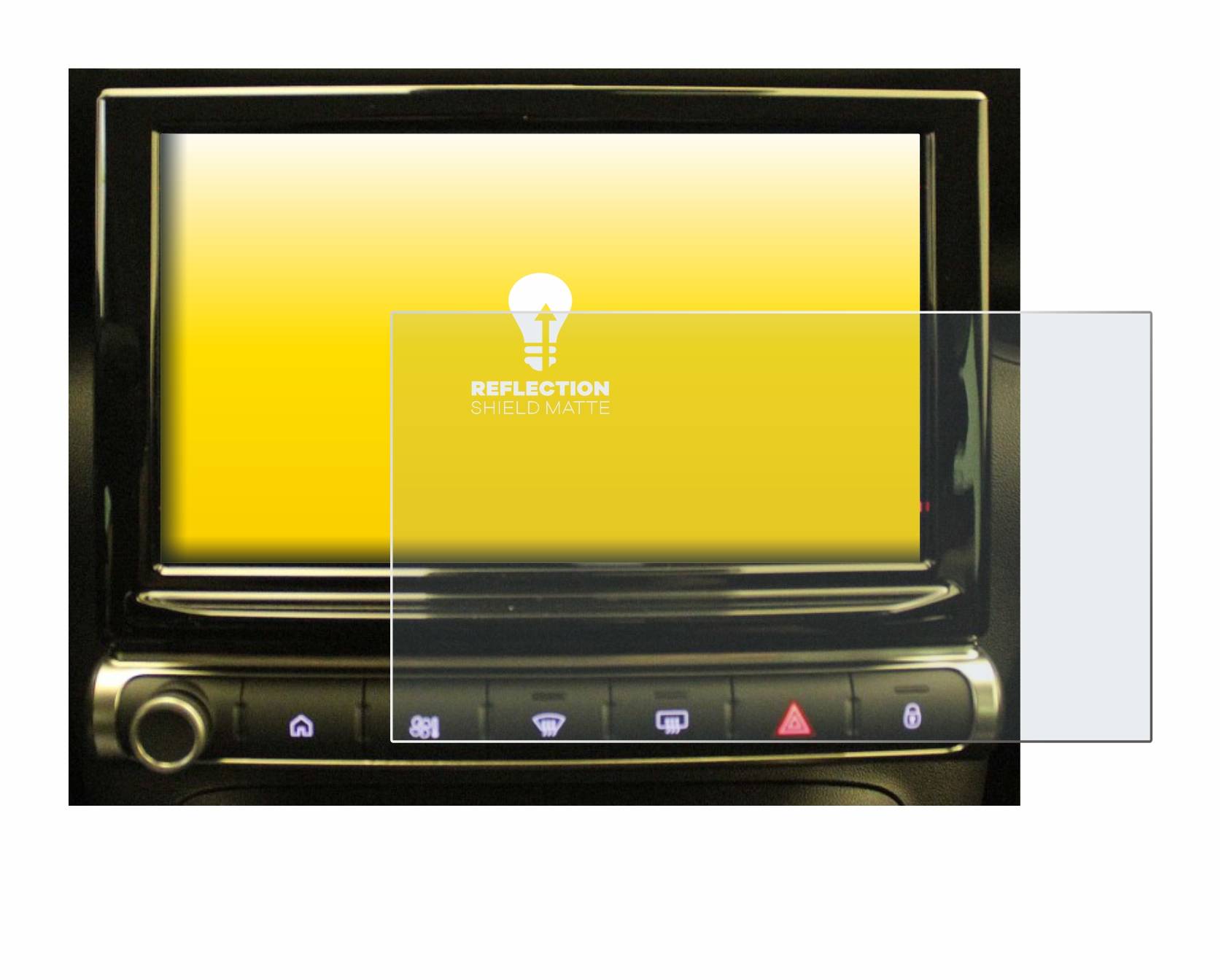 upscreen Reflection Shield Matt Schutzfolie für Citroen C3 Aircross Infotainment System
