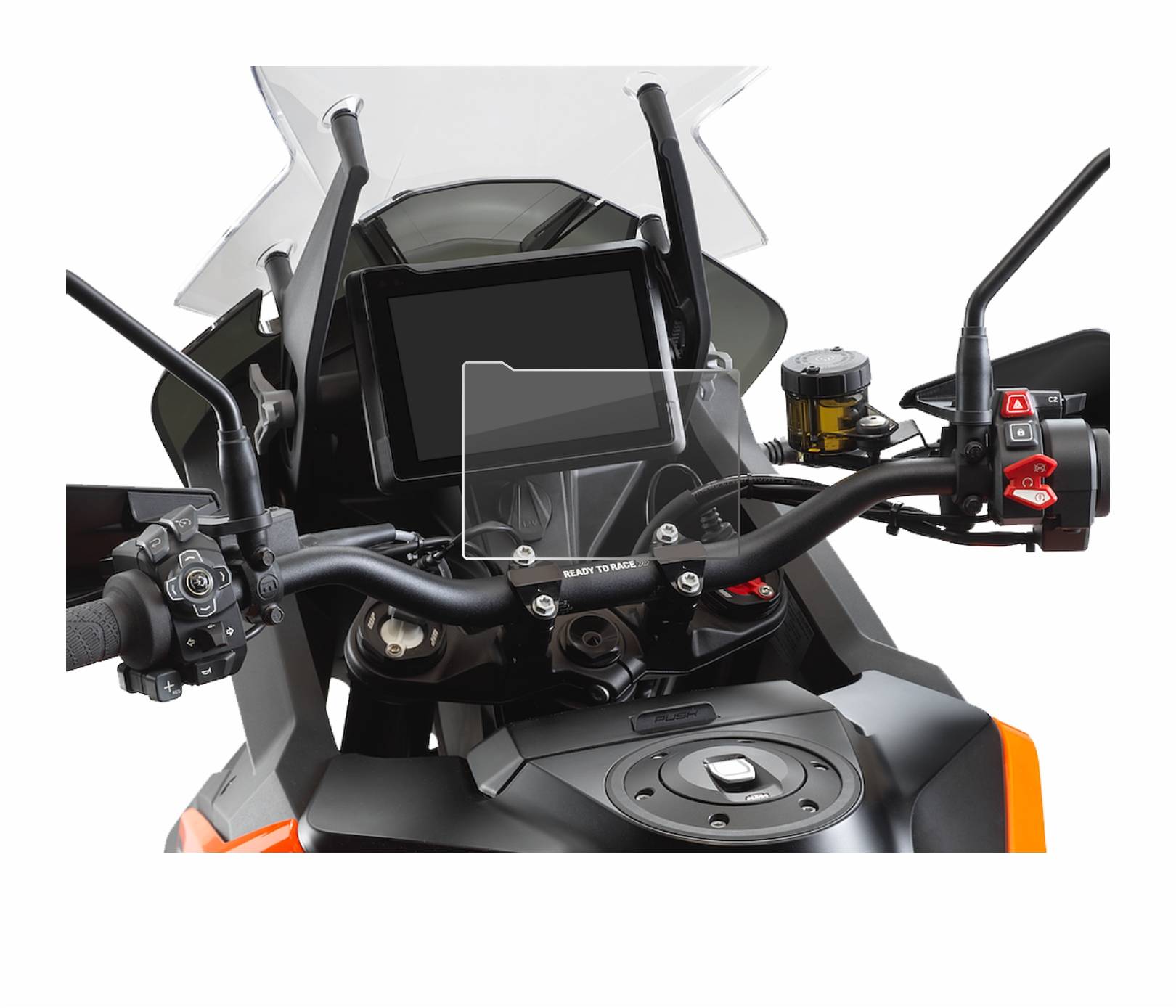 upscreen Hybrid Glas Panzer-Folie für KTM 1290 Super Adventure S 2021 TFT 7 Tachoanzeige