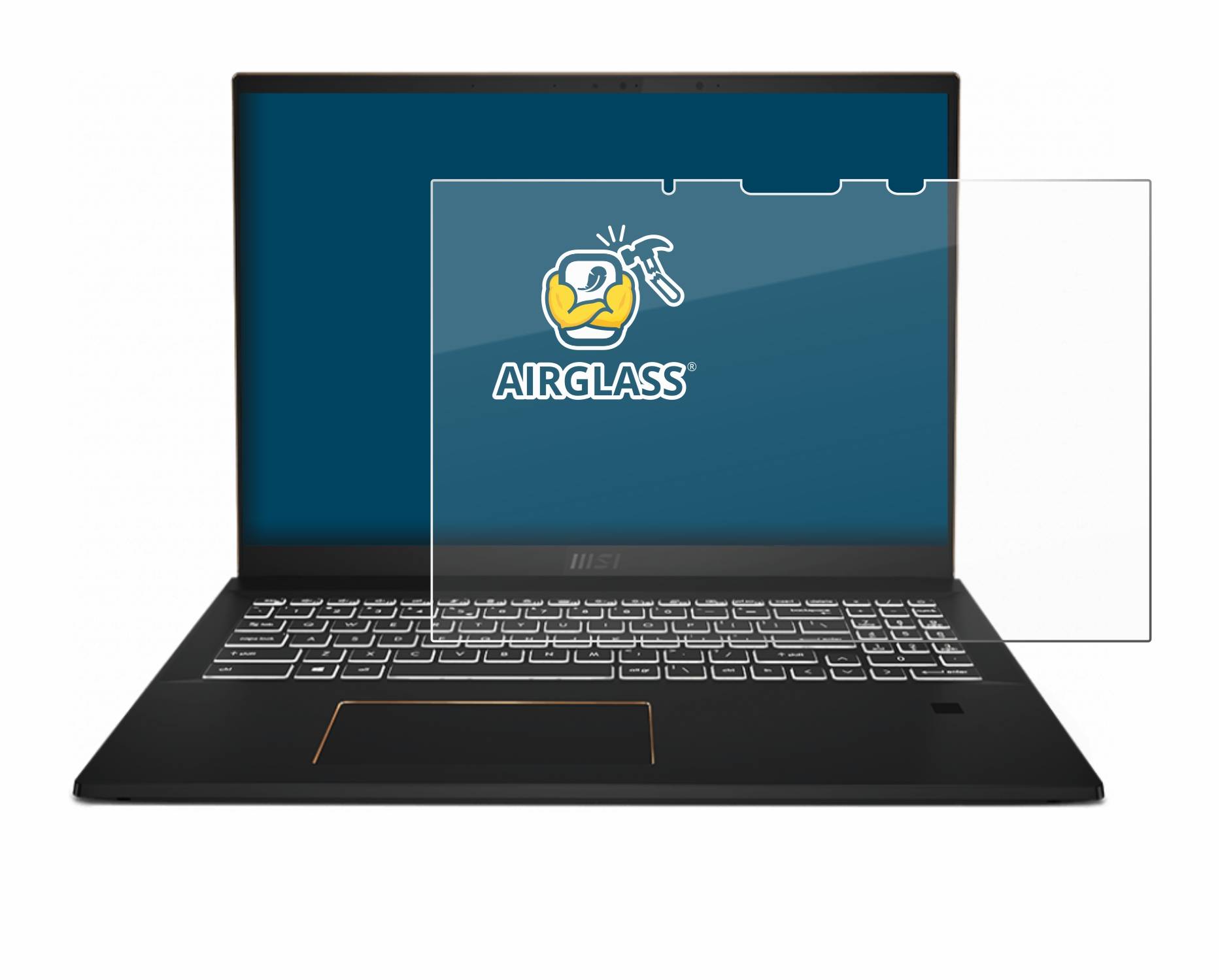 BROTECT AirGlass Flexible Schutz Glas Folie für MSI Summit E16 Flip Klar Transparent