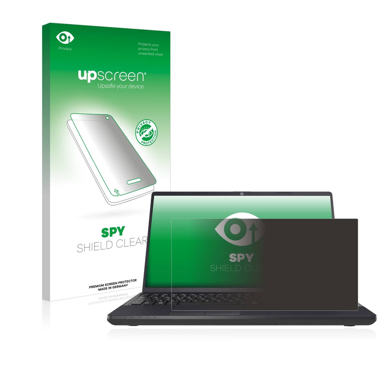 upscreen Blickschutzfolie für Fujitsu Lifebook A3511 Anti-Spy Privacy Blaulichtschutz Sichtschutzfolie