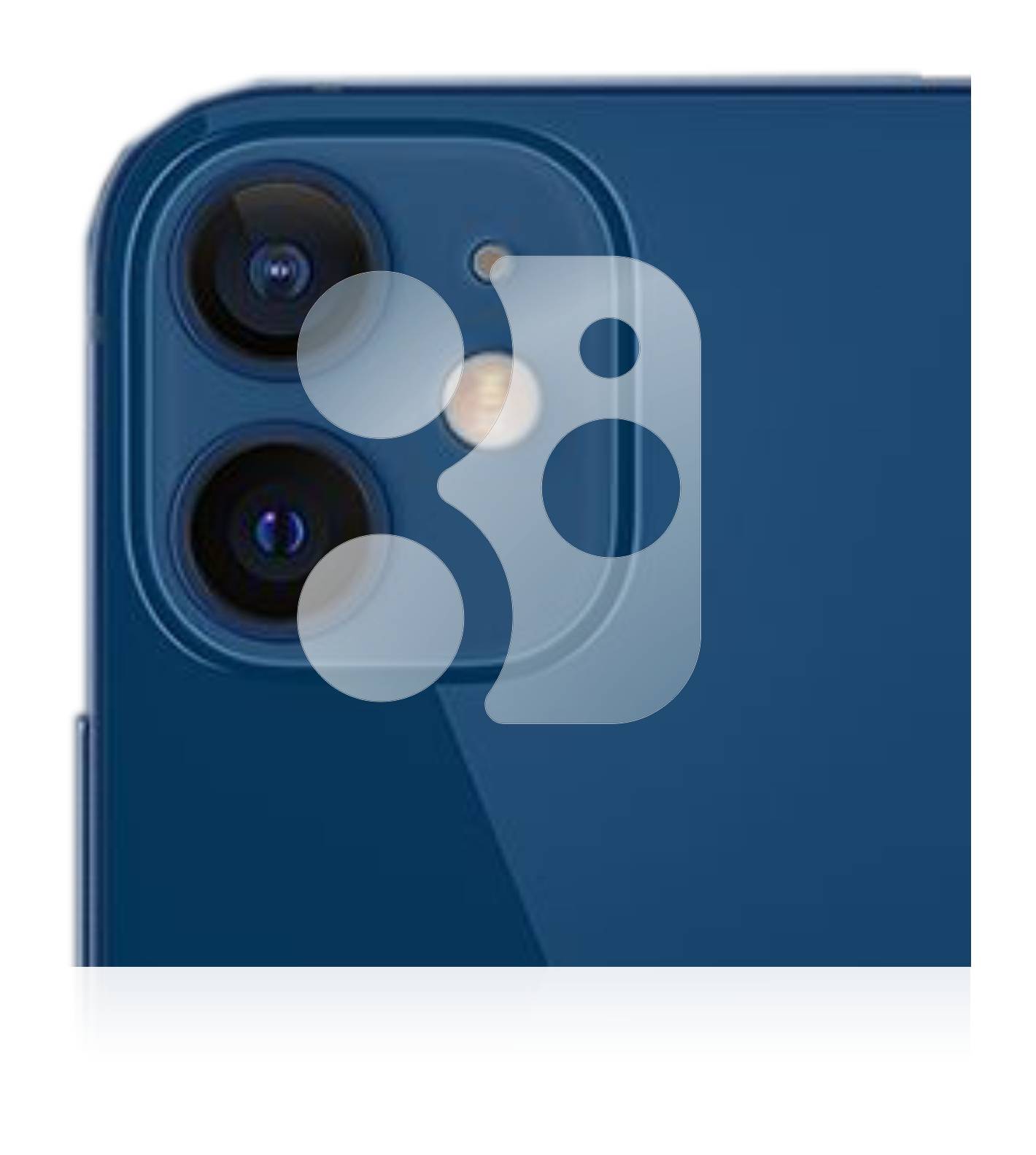 upscreen Hybrid Glas Panzer-Folie für Apple iPhone 12 (NUR Kameraschutz)