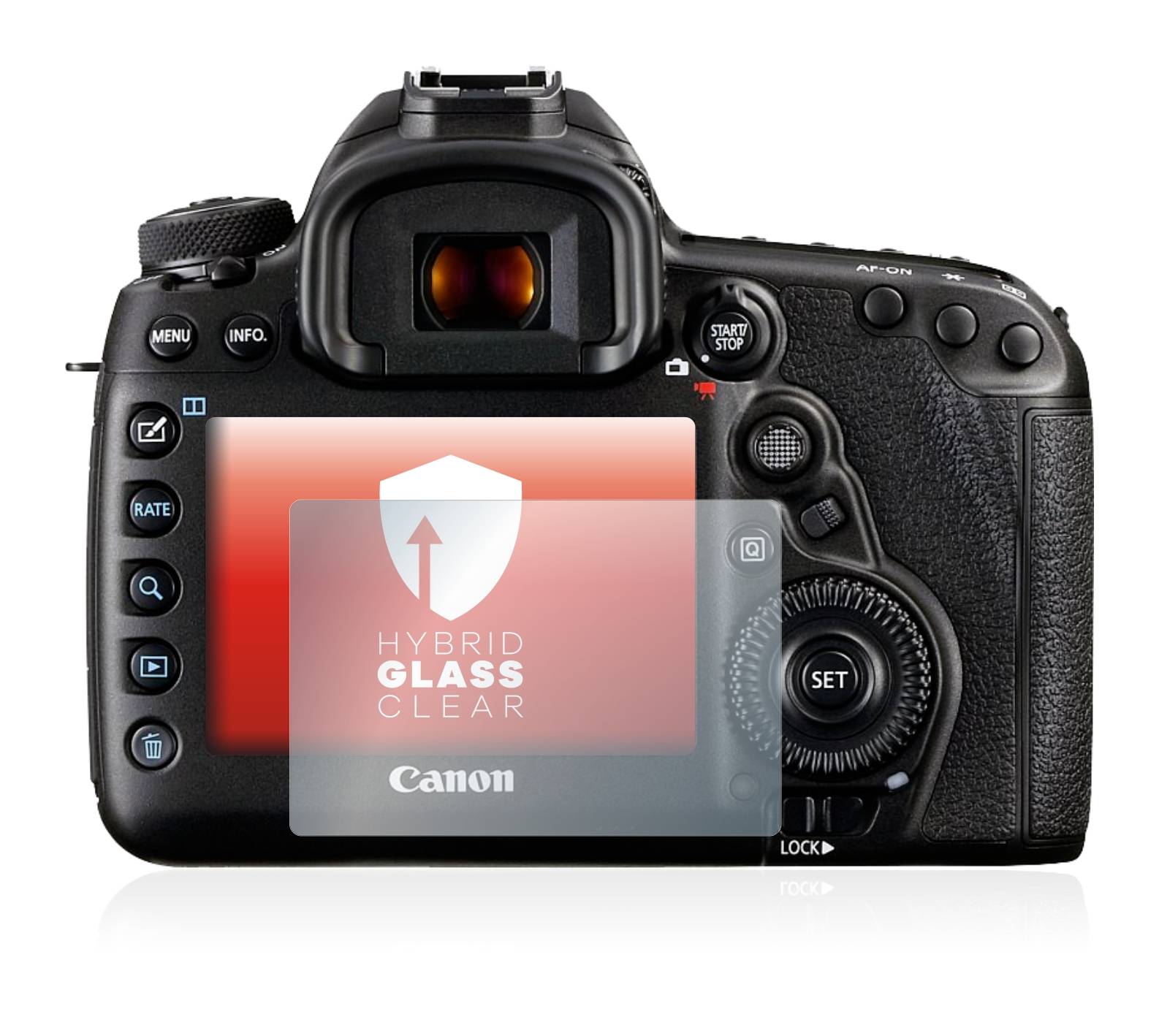 upscreen Flexible Schutz Glas Folie für Canon EOS 5D Mark IV Schutzglas 9H Hybridglas Klar