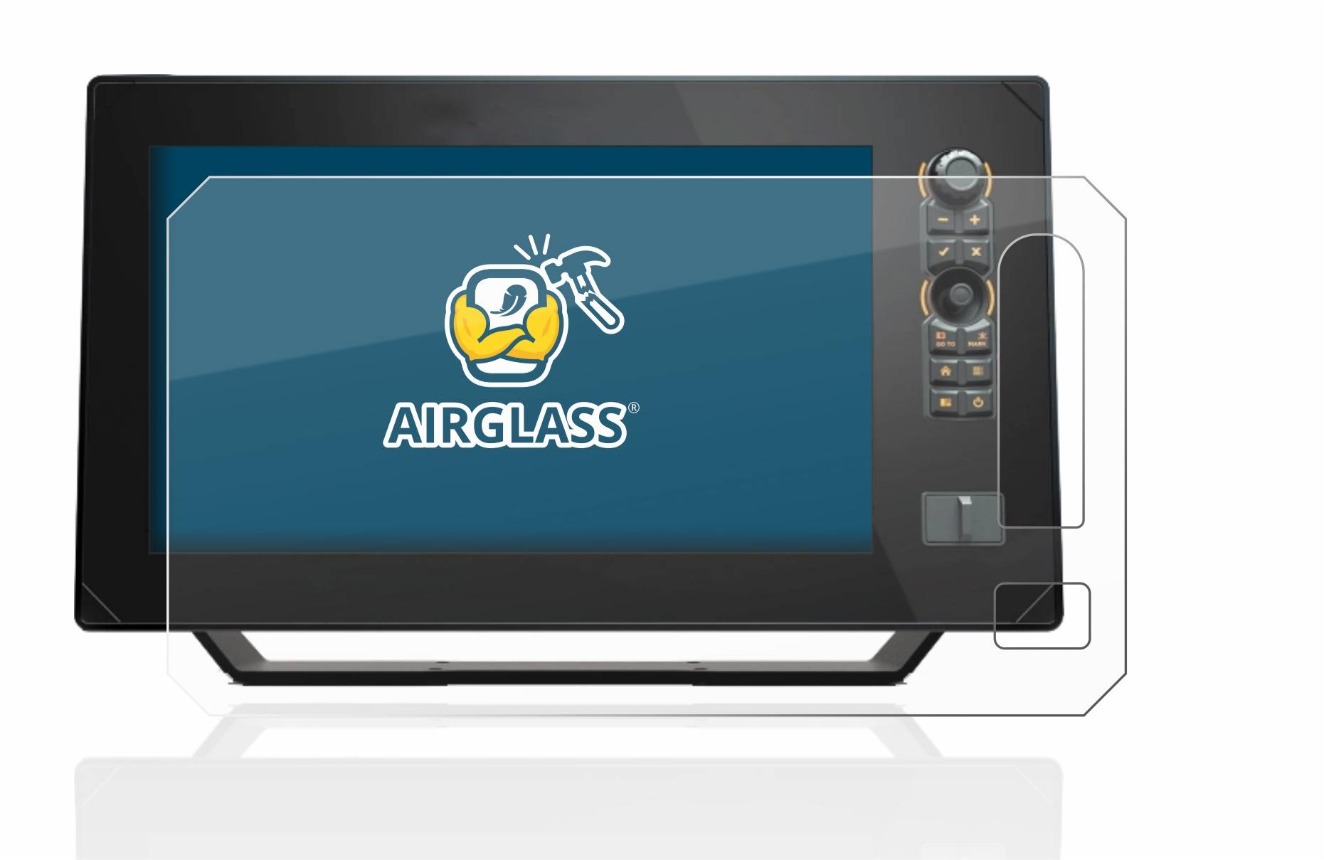 BROTECT AirGlass Flexible Schutz Glas Folie für Humminbird Apex 13 MEGA SI+ Klar Transparent
