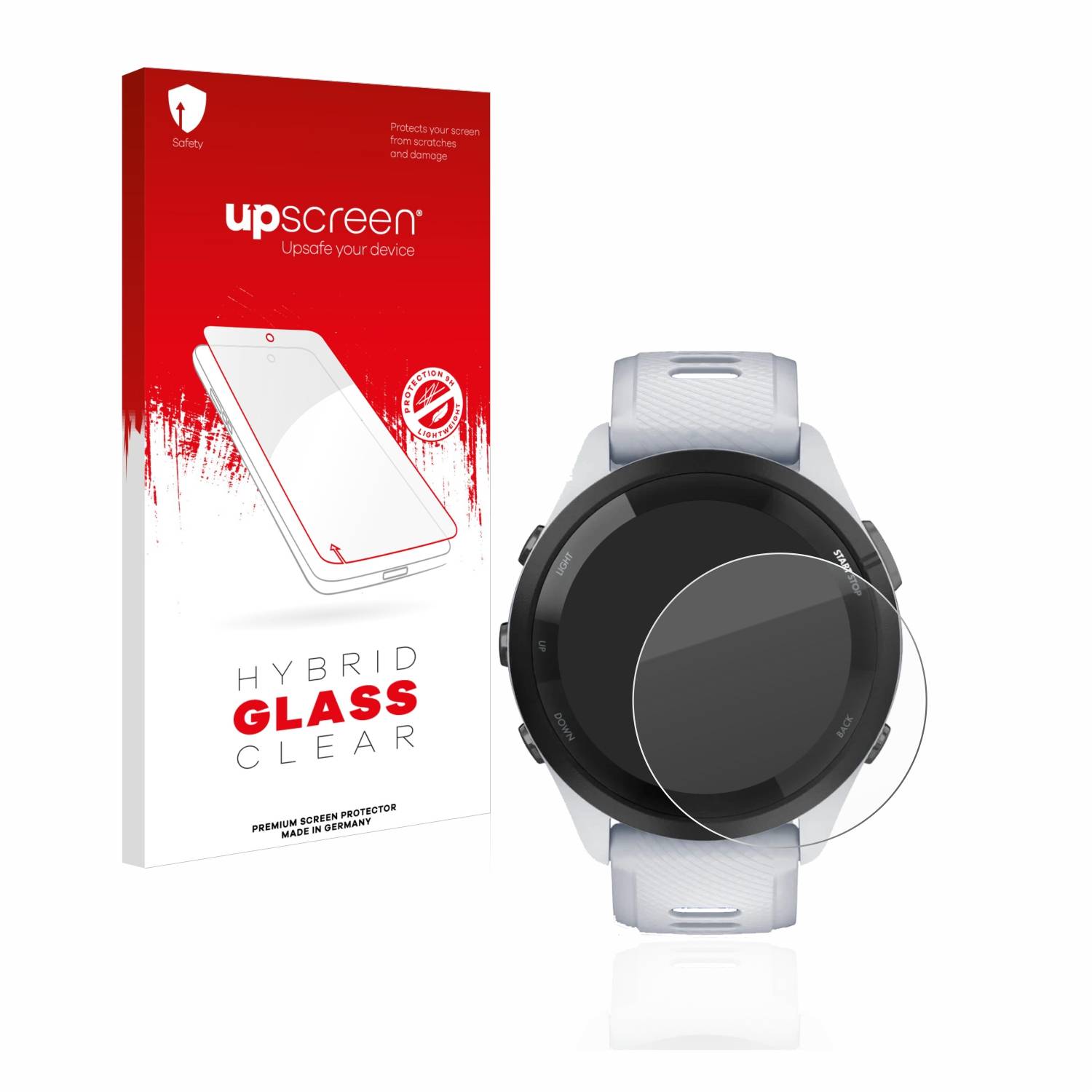 upscreen Hybrid Glas Schutz-Folie für Garmin Forerunner 265 (46 mm)
