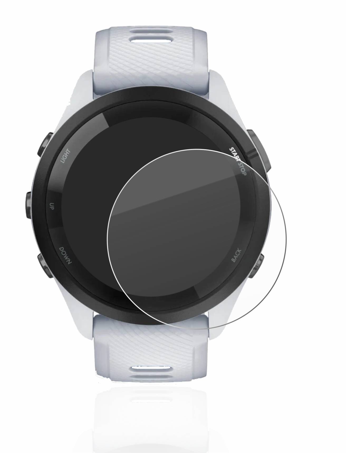 upscreen Hybrid Glas Schutz-Folie für Garmin Forerunner 265 (46 mm)
