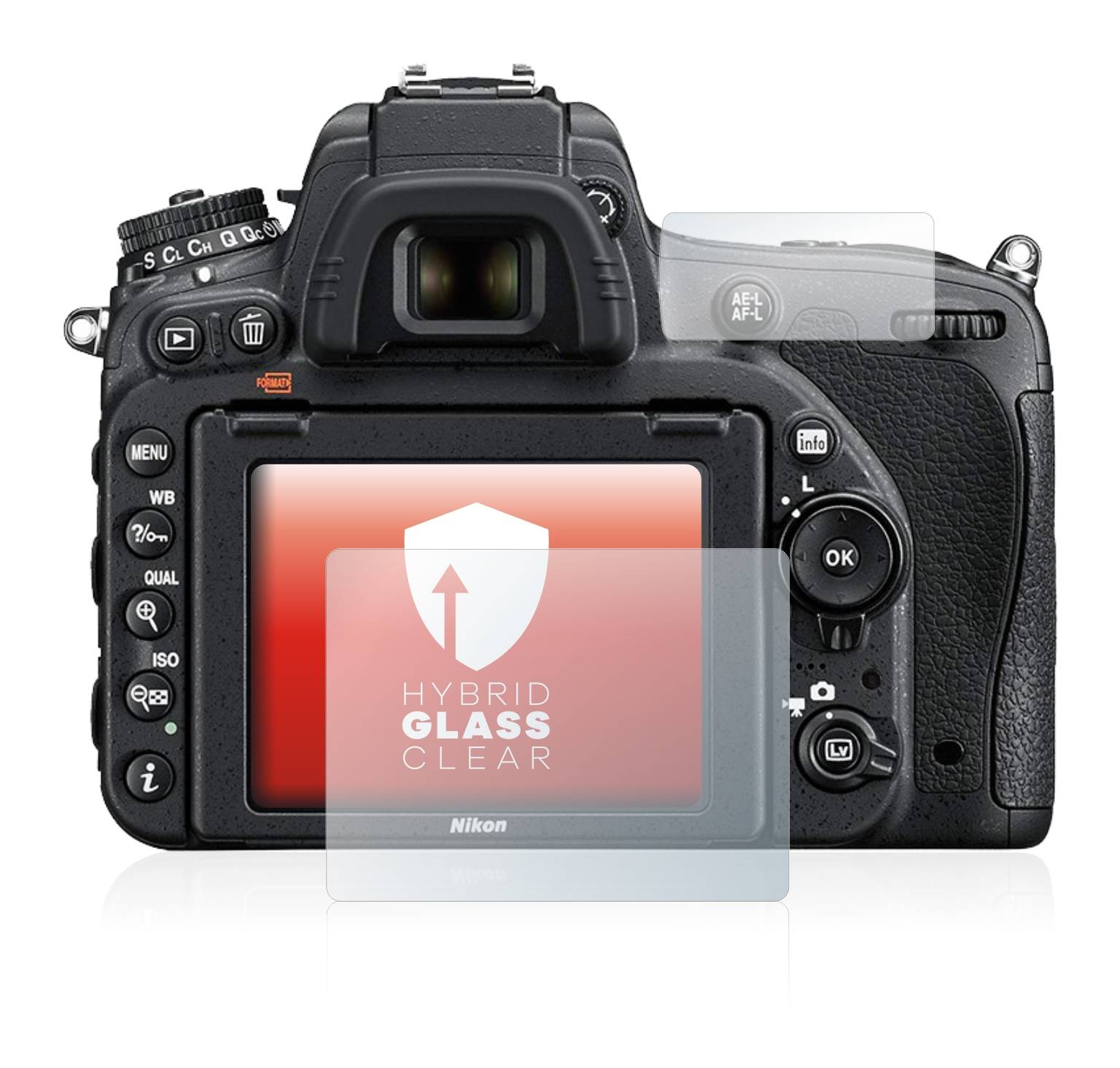 upscreen Flexible Schutz Glas Folie für Nikon D750 Schutzglas 9H Hybridglas Klar