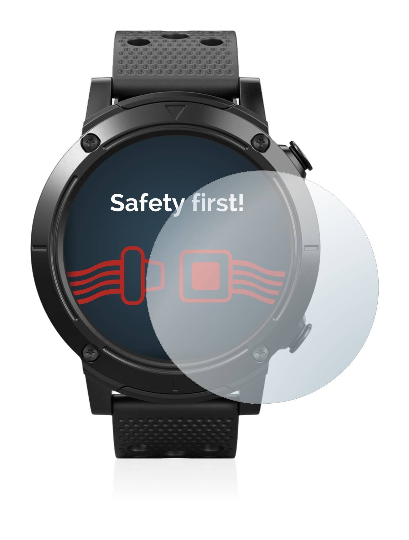 Savvies Schutzglas für SilverCrest Smartwatch Sport Echtglas 9H-Härte klar