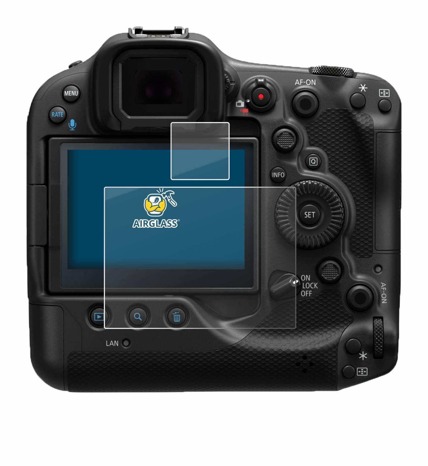 BROTECT AirGlass Flexible Schutz Glas Folie für Canon EOS R3 Klar Transparent
