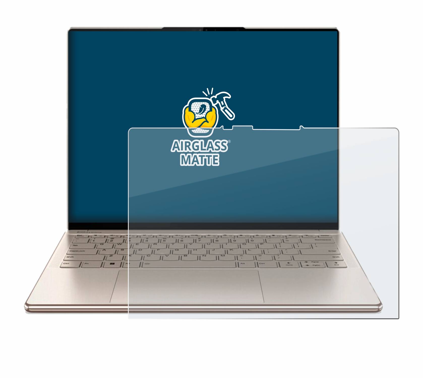 BROTECT AirGlass Matt Glas Schutz Folie für Lenovo Yoga Slim 9 14 16:10