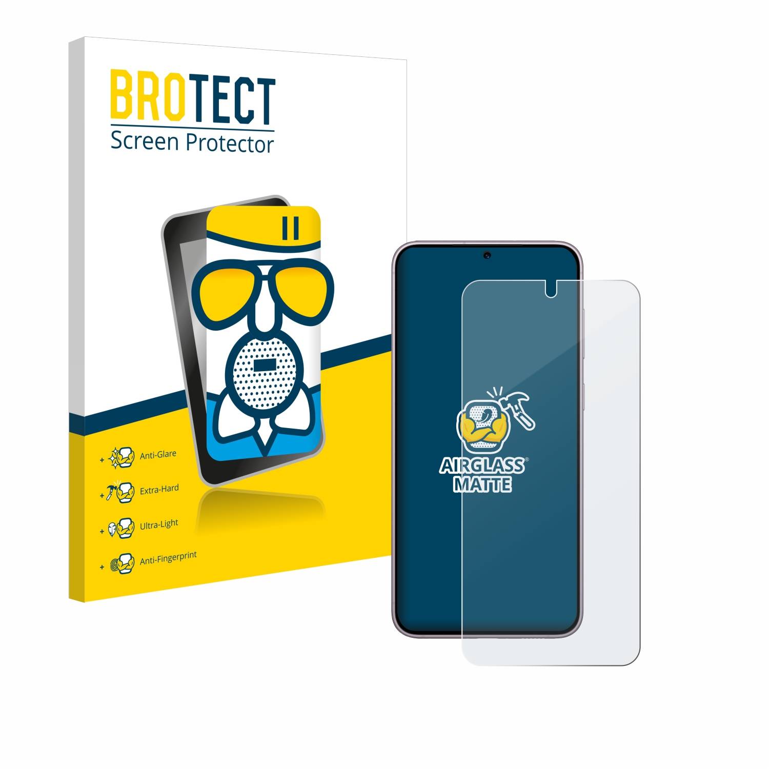 BROTECT AirGlass Matt Glas Panzer Folie für Samsung Galaxy S23