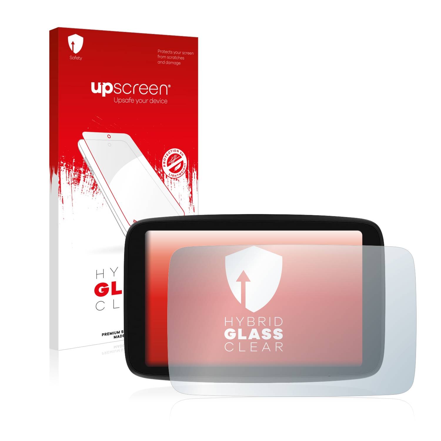 upscreen Hybrid Glas Schutz-Folie für TomTom GO Camper Max