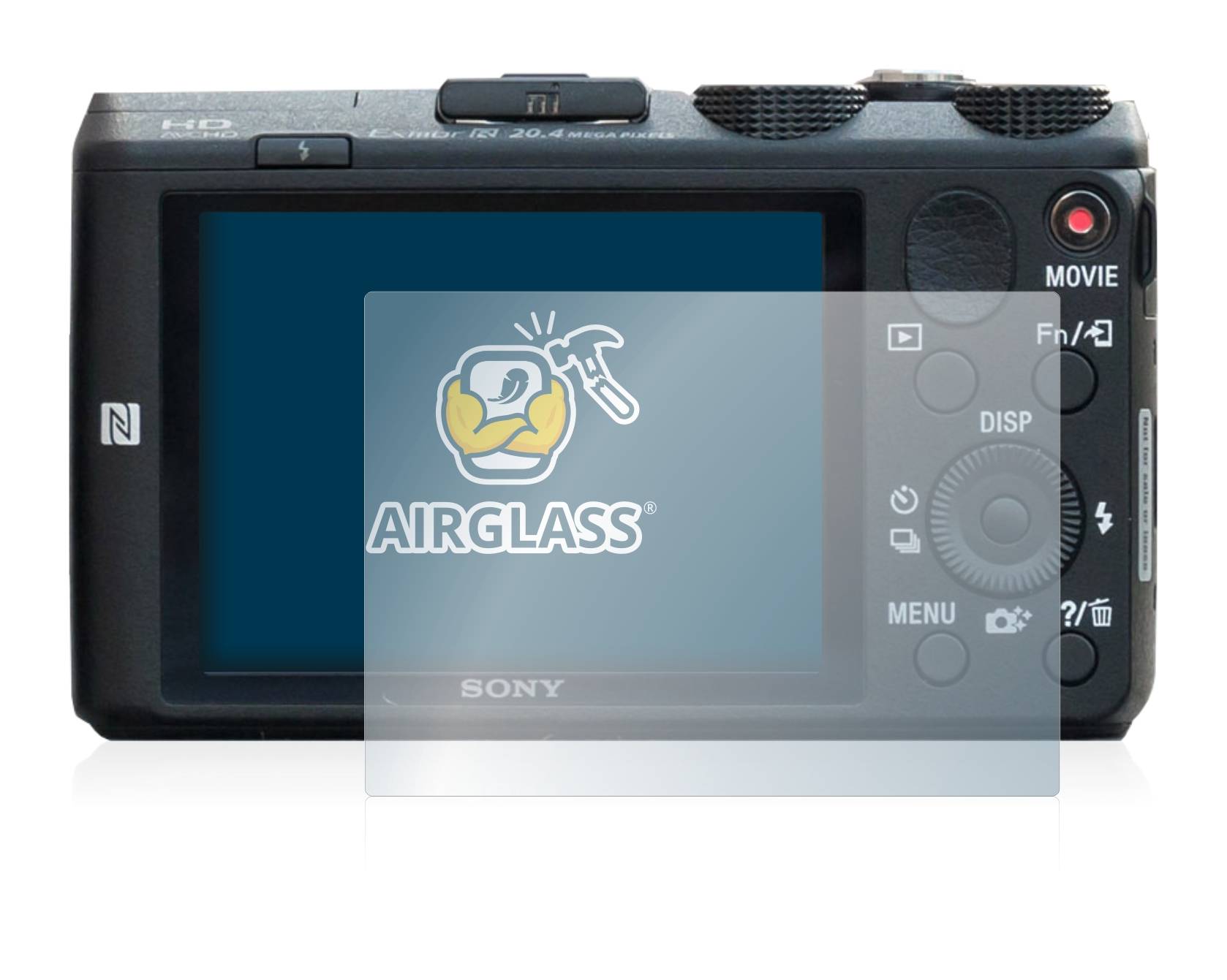 BROTECT AirGlass Flexible Schutz Glas Folie für Sony Cyber-Shot DSC-HX60 Klar Transparent