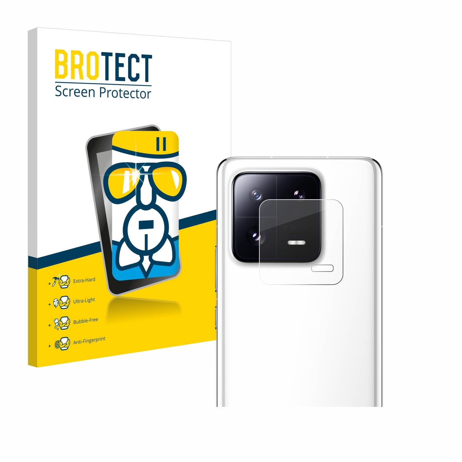 BROTECT AirGlass Glas Schutz-Folie für Xiaomi 13 Pro (NUR Kameraschutz) - Schutzglas