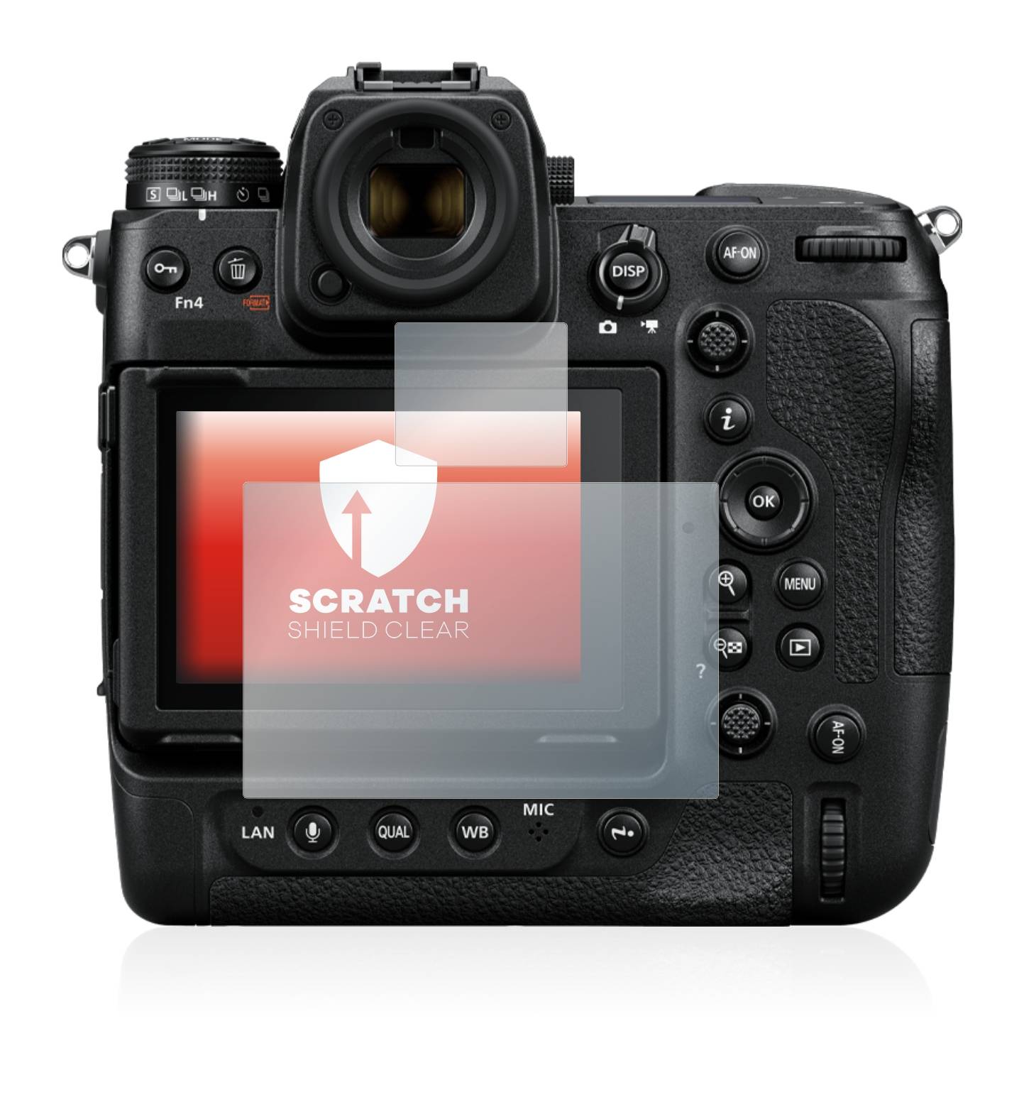 upscreen Schutzfolie für Nikon Z 9 (Display + Schulterdisplay) Kratzschutz Anti-Fingerprint Klar
