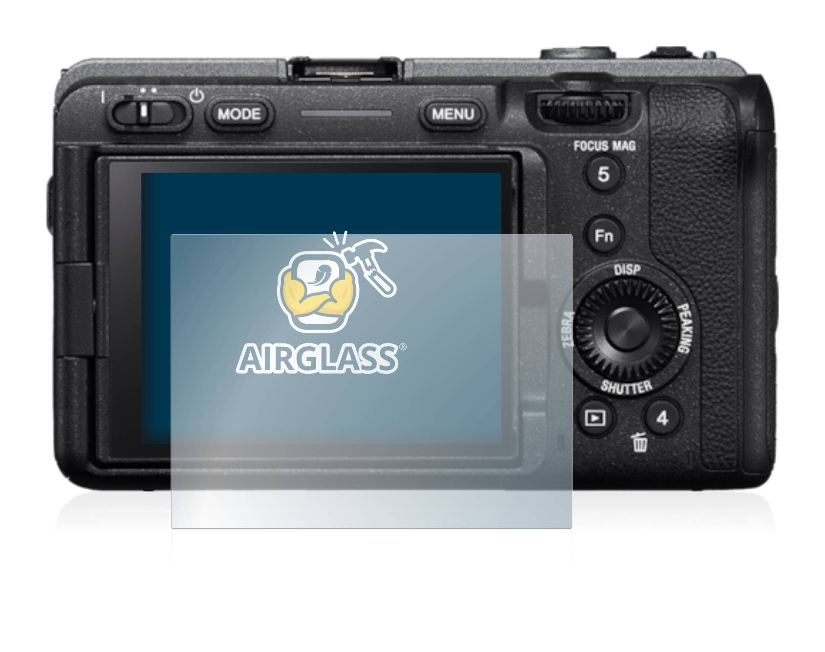 BROTECT AirGlass Flexible Schutz Glas Folie für Sony Alpha FX30 Cinema Line Klar Transparent