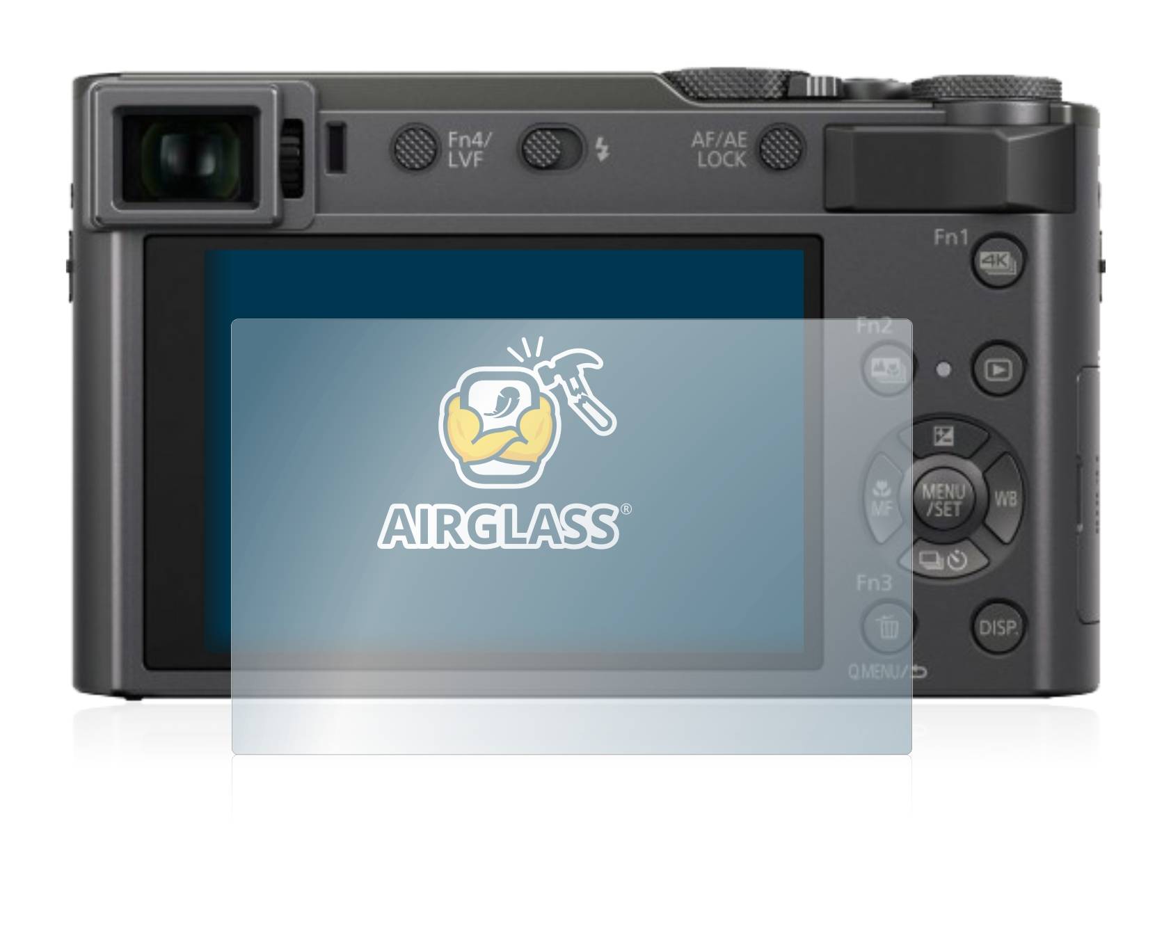 BROTECT AirGlass Flexible Schutz Glas Folie für Panasonic Lumix DC-TZ200 Klar Transparent
