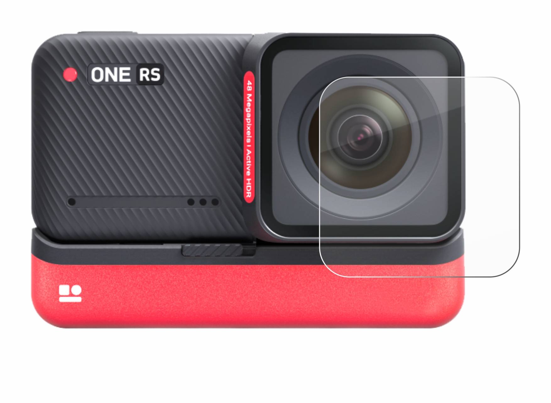 upscreen Hybrid Glas Panzer-Folie für Insta360 One RS 4K Edition (Linse)