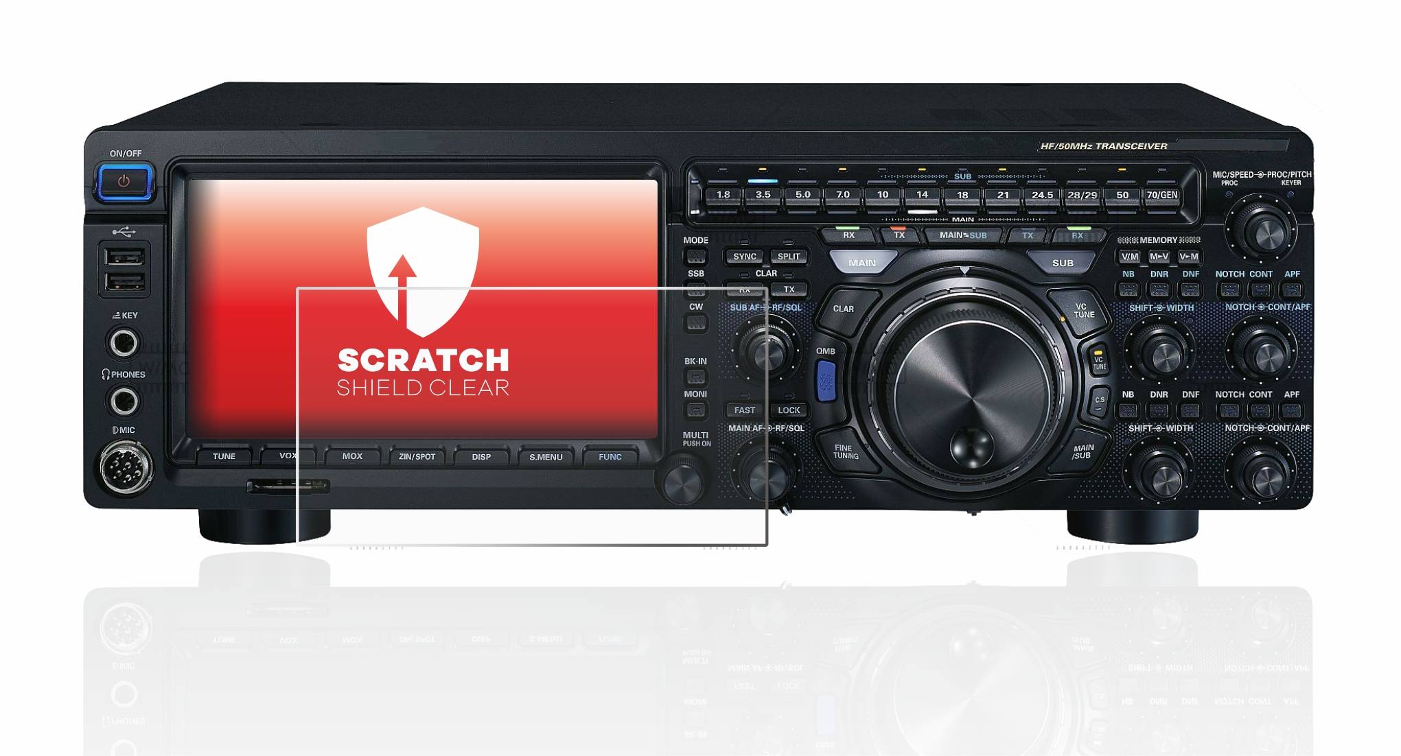 upscreen Schutzfolie für Yaesu FT-DX101D Kratzschutz Anti-Fingerprint Klar