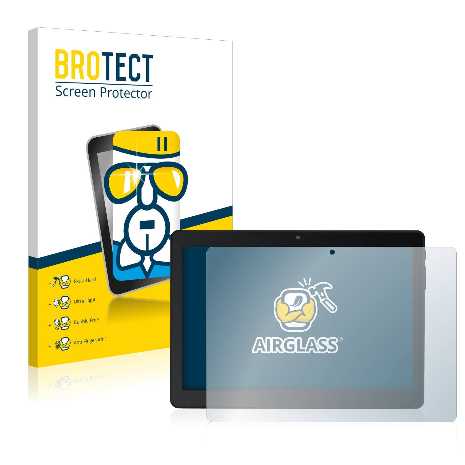 BROTECT AirGlass Flexible Schutz Glas Folie für Acepad A145 10.1" Klar Transparent