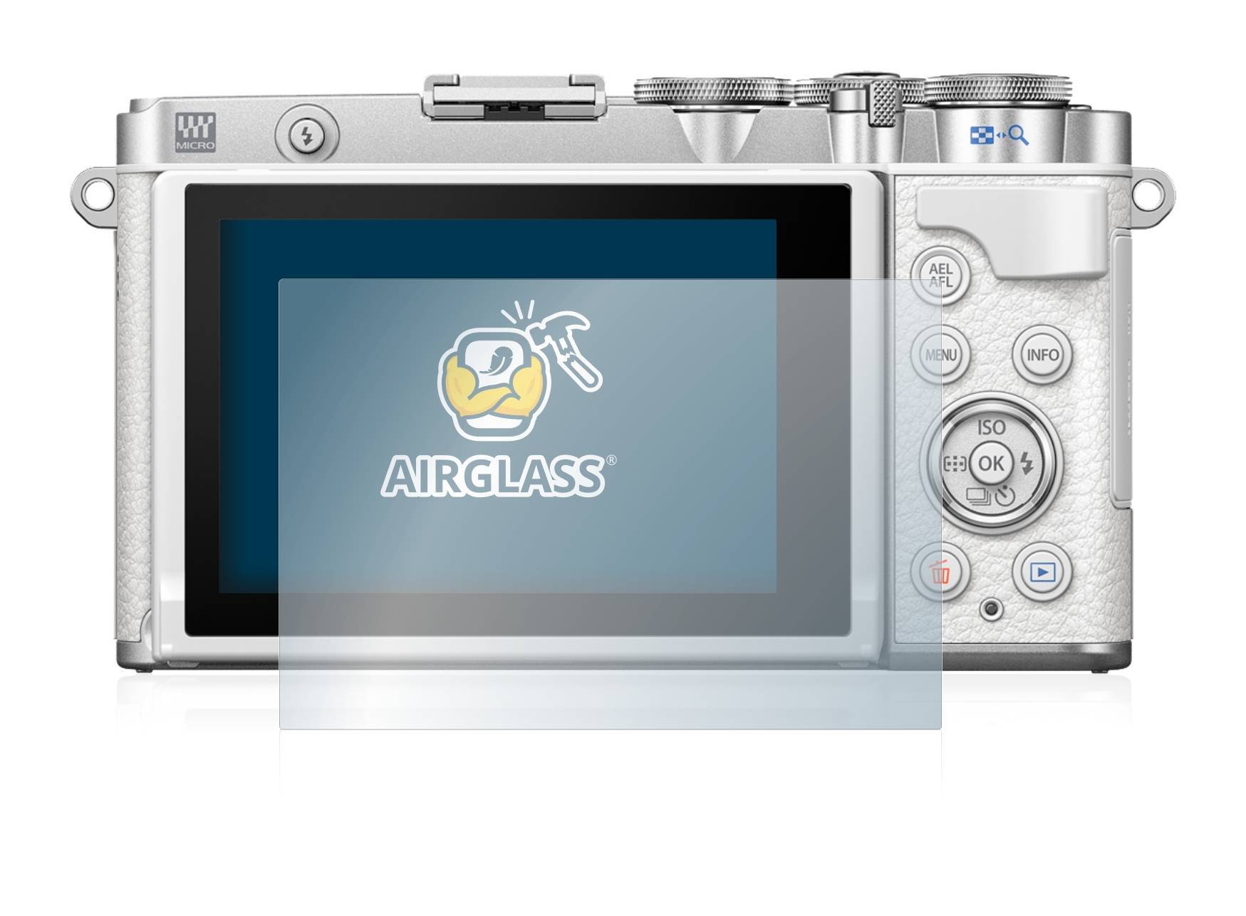 BROTECT AirGlass Flexible Schutz Glas Folie für Olympus PEN E-P7 Klar Transparent