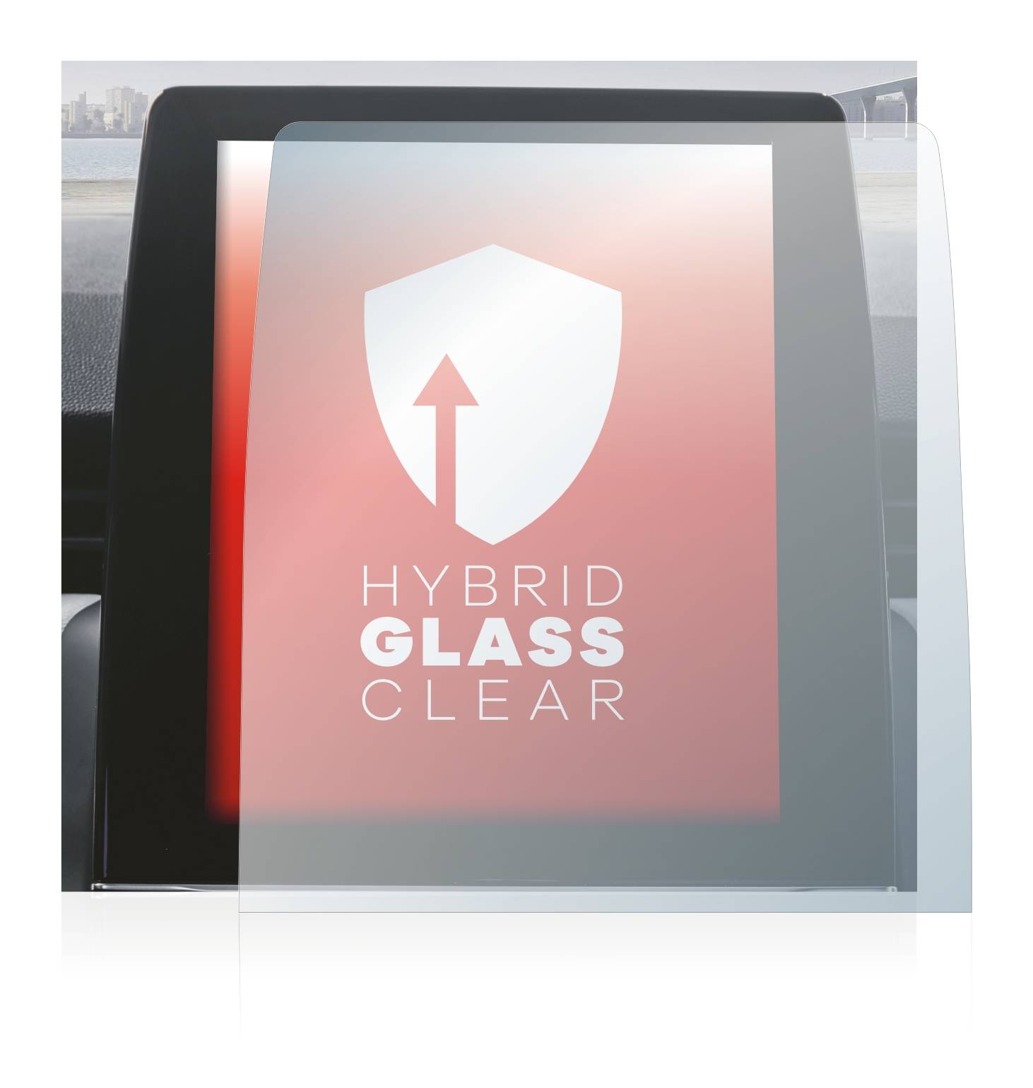 upscreen Hybrid Glas Panzer-Folie für Renault Zoe 2020 Easy Link 9.3