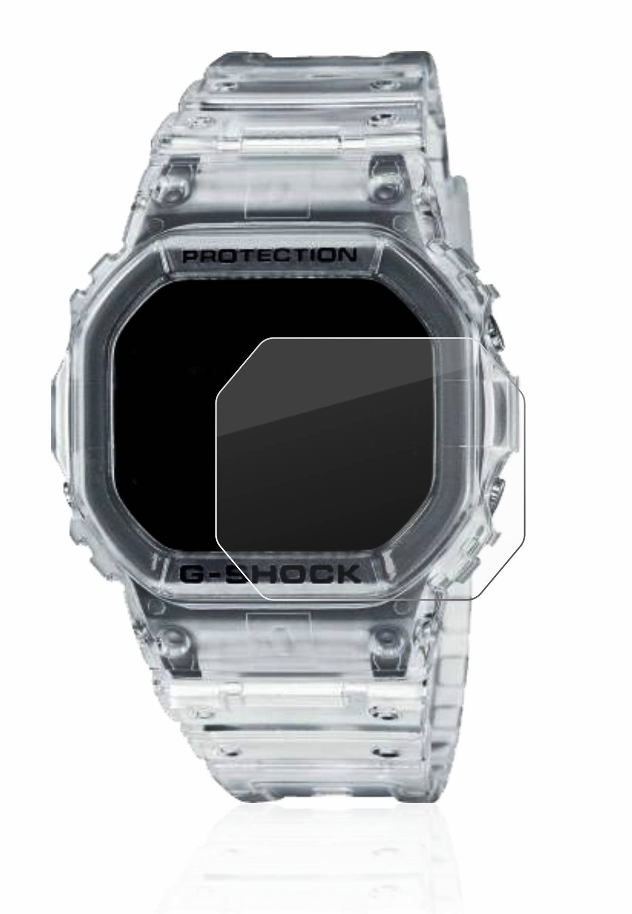 BROTECT AirGlass Glas Schutz-Folie für Casio G-Shock DW-5600SKE-7 - Schutzglas