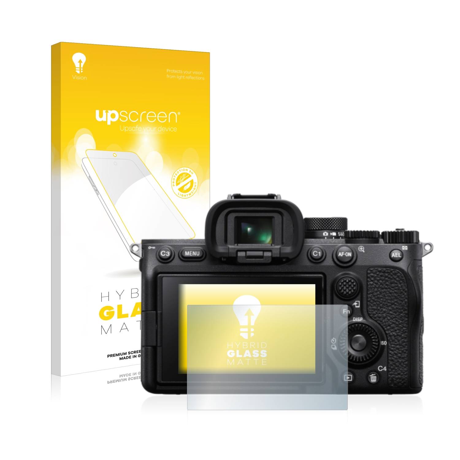 upscreen Flexible Schutz Glas Folie für Sony Alpha 7 IV Schutzglas 9H Hybridglas Matt Entspiegelt