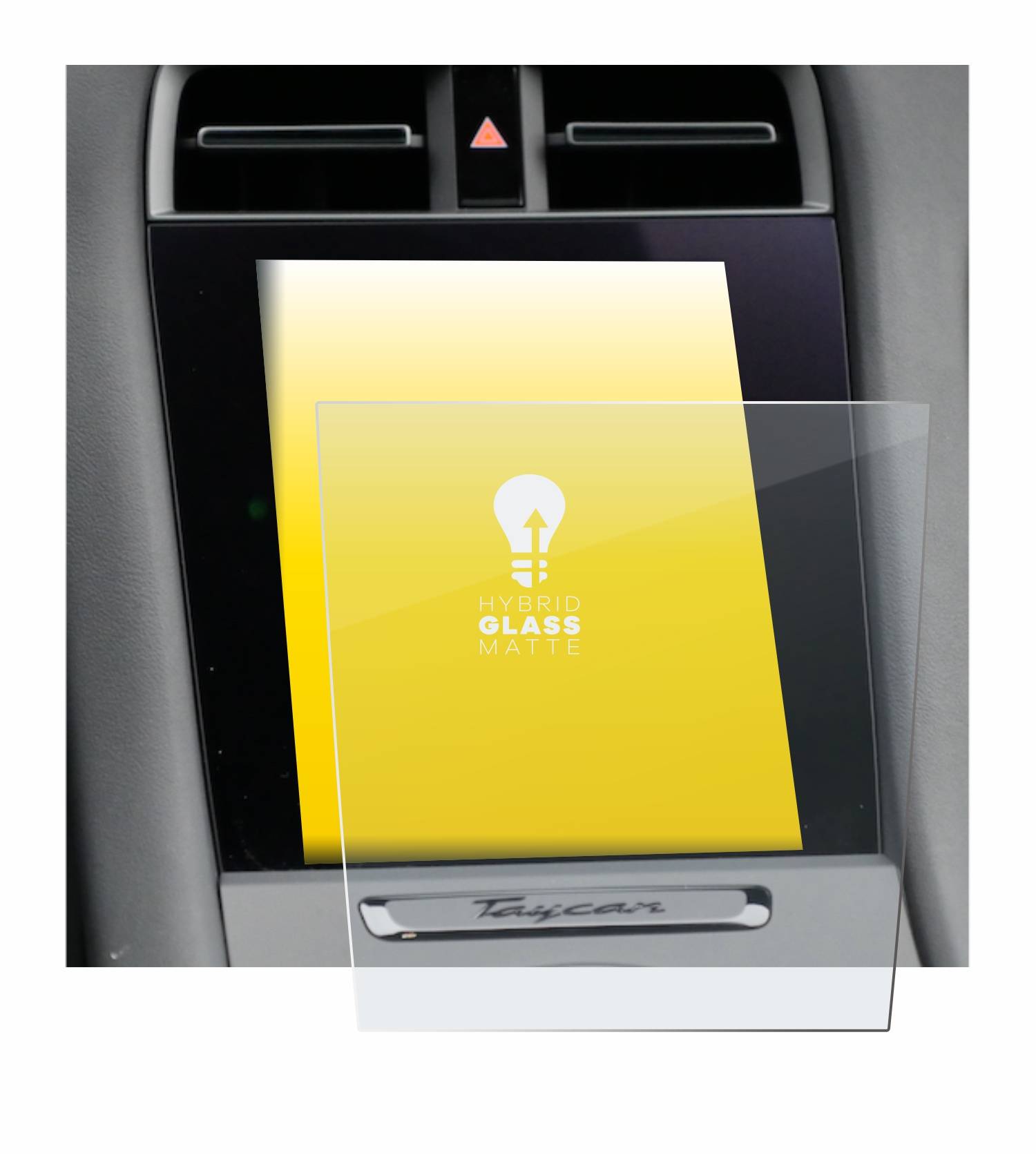 upscreen Hybrid Glas Matt Schutz-Folie für Porsche Taycan 2021 Infotainment System