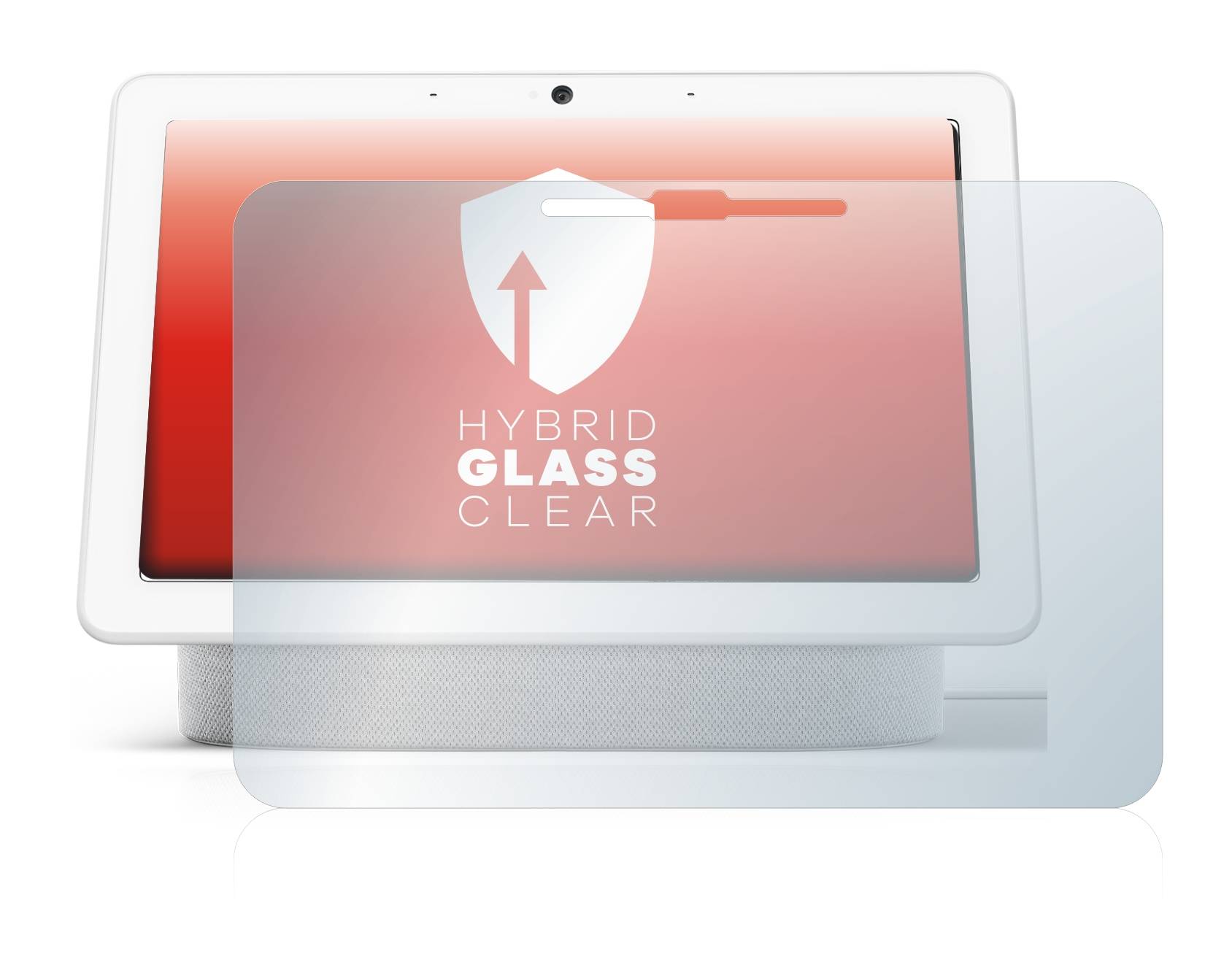 upscreen Hybrid Glas Schutz-Folie für Google Nest Hub Max