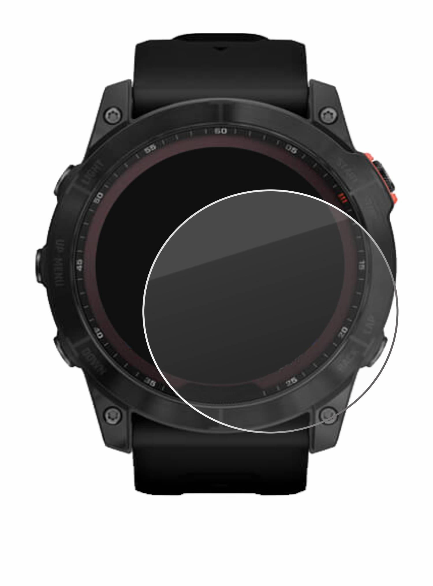 Savvies Clear Schutzglas für Garmin Fenix 7X (51 mm)