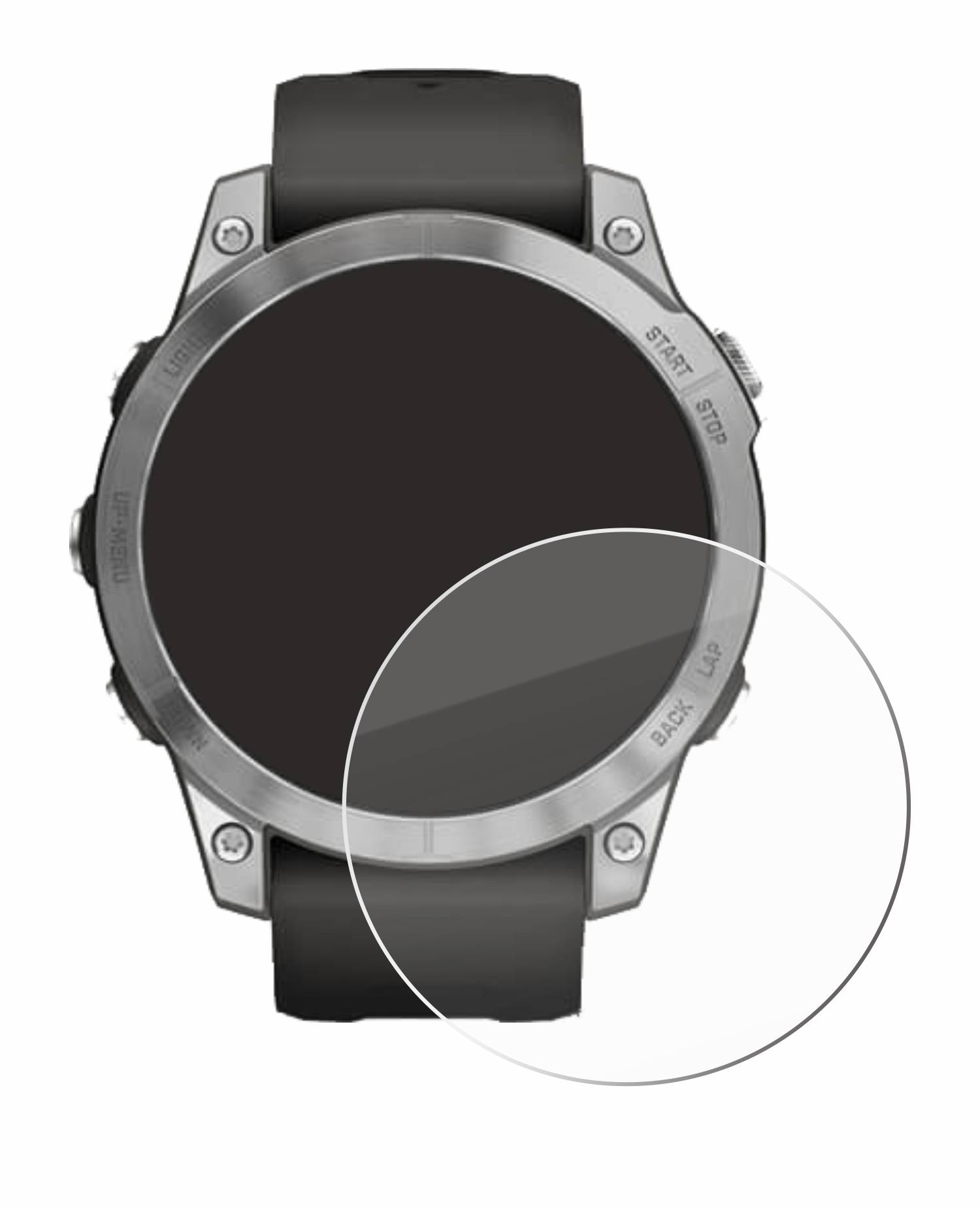 Savvies Clear Schutzglas für Garmin Fenix 7 (47 mm)